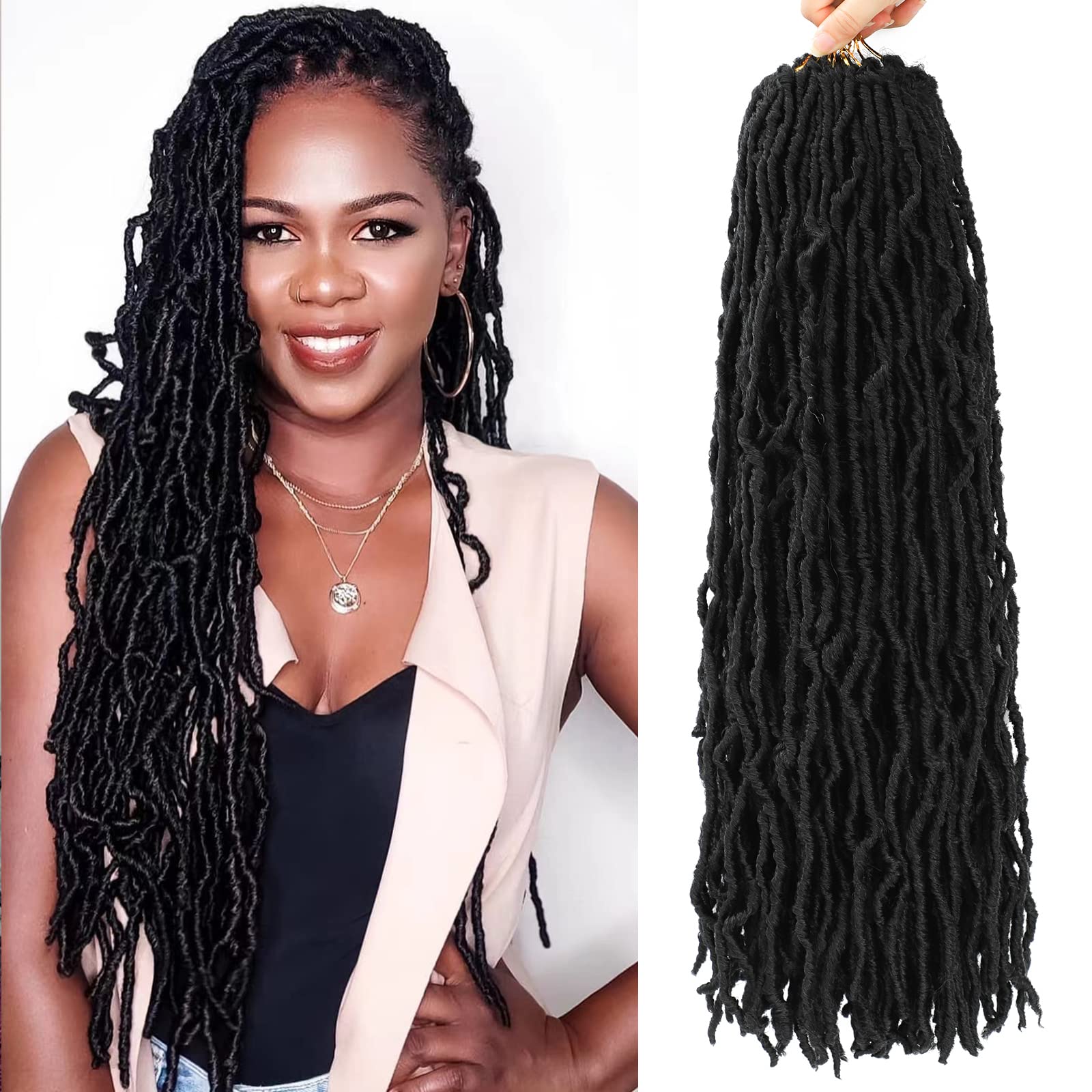 Pre-looped Soft Faux Locs  Using a crochet needle 