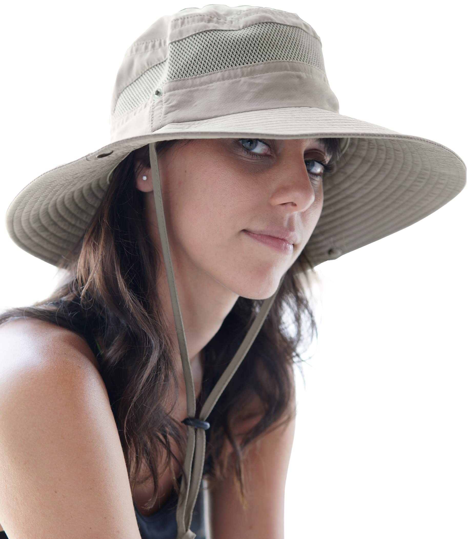 GearTOP Wide Brim Sun Hat for Men and Women - Mens Fishing Hat with UV  Protection for Hiking - Beach Hats for Women UPF 50+ Beige