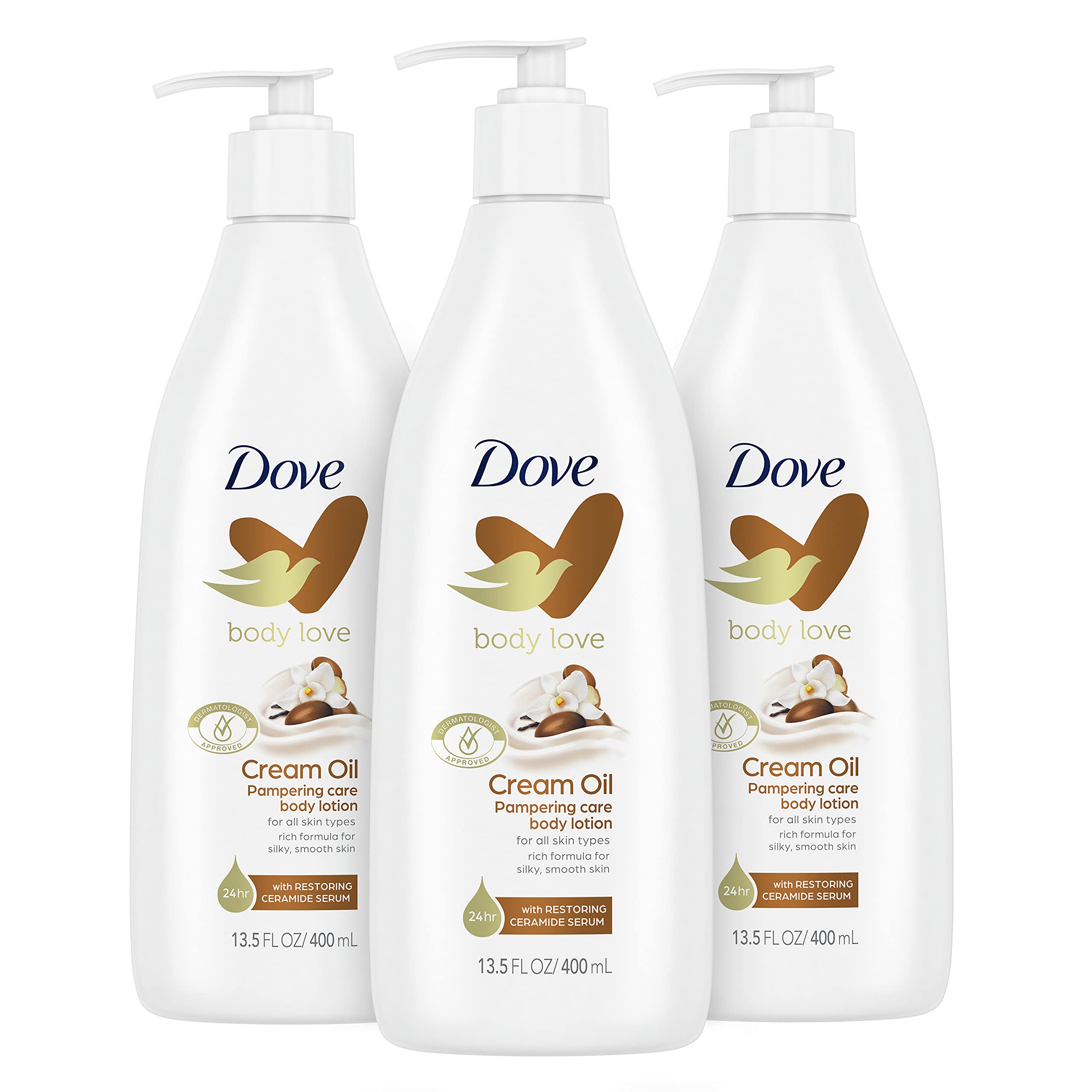 Geloofsbelijdenis Correspondent zijn Dove Body Love Pampering Body Lotion for Silky, Smooth Skin Shea Butter  Softens and Smoothes Dry Skin, White, 13.5 Oz, 3 Count