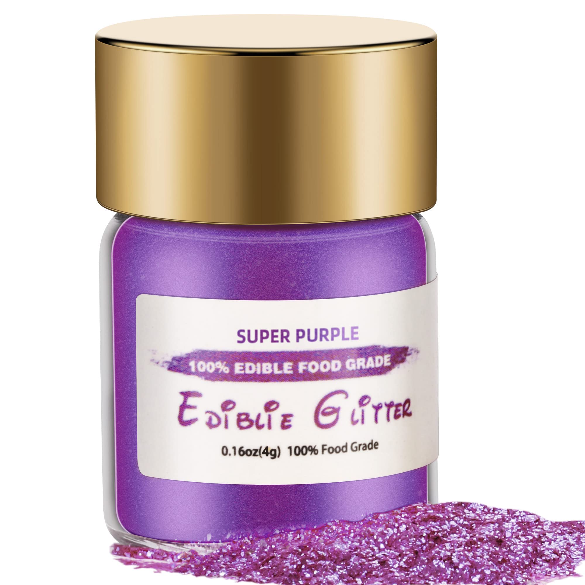 Brew Glitter Edible Glitter for Drinks, Coknaca Vegan Food Grade Sprinkles  Glitter, Purple Edible Luster Dust