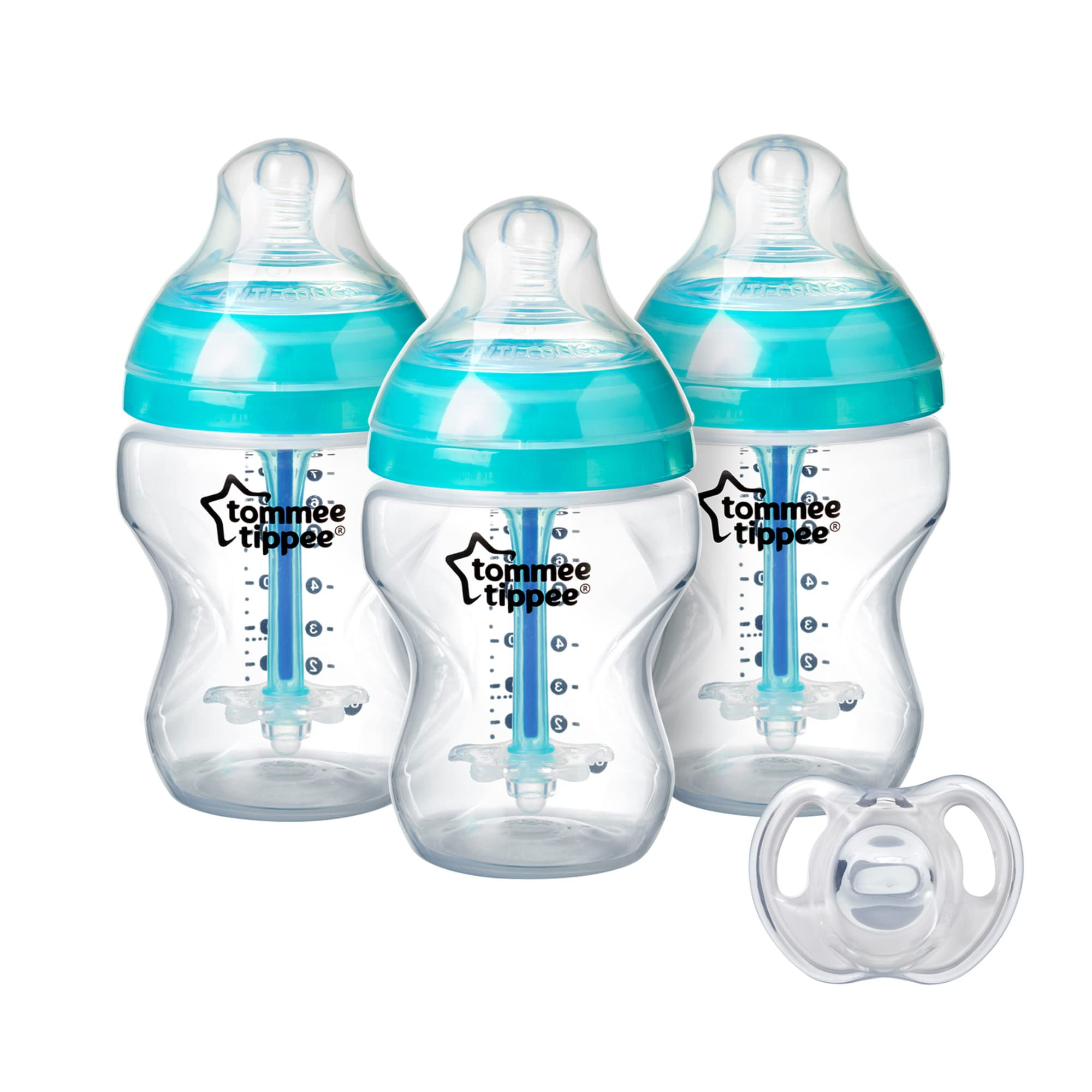 Tommee Tippee Anti-Colic Baby Bottles Slow Flow Breast-Like Nipple and  Unique Anti-Colic Venting System (9oz 3 Count)