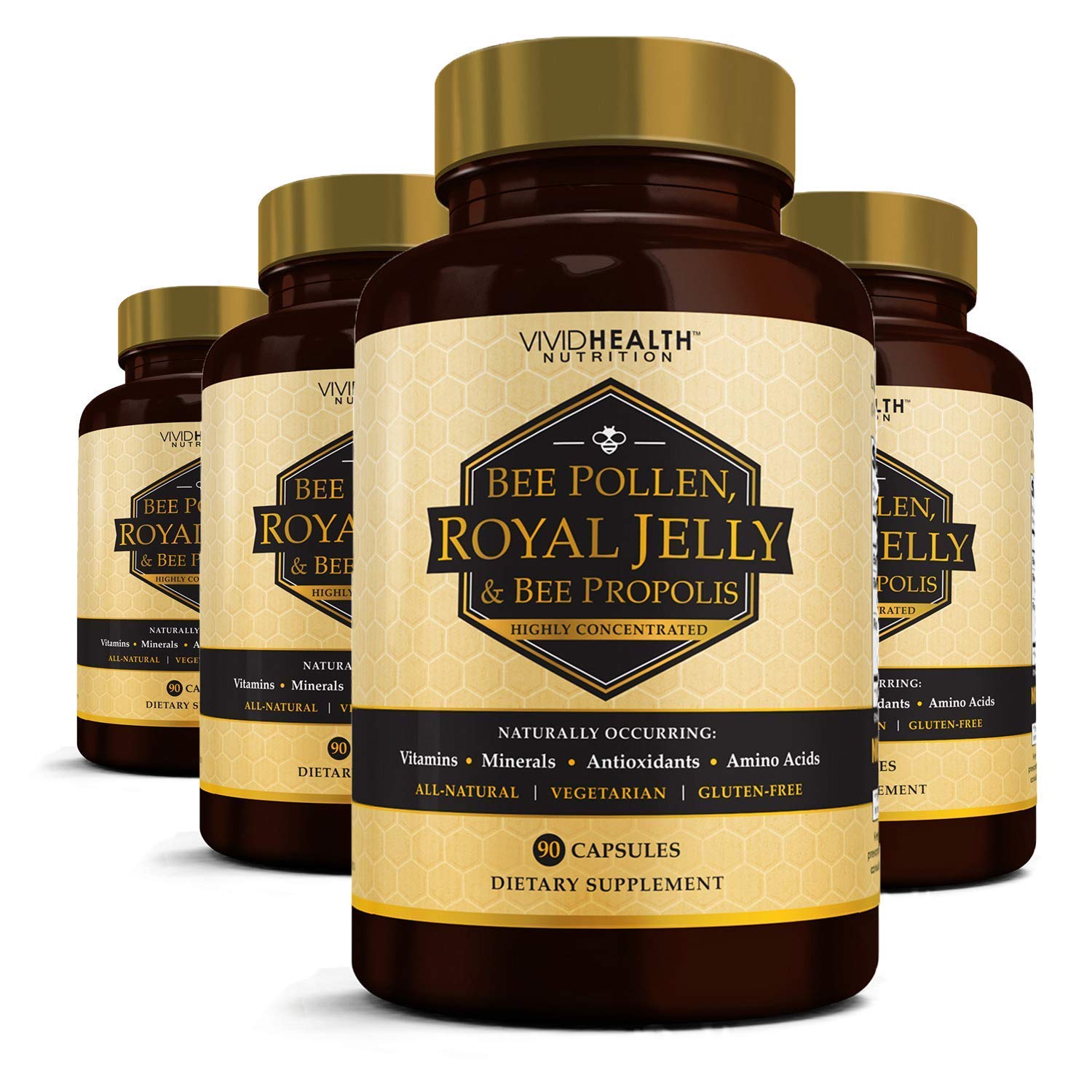 Immune Boosting Royal Jelly Supplement with Bee Pollen & Propolis