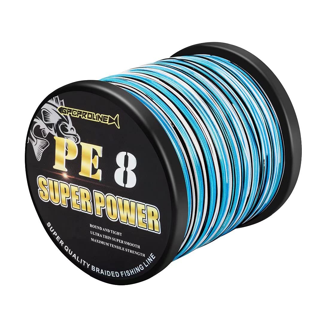 GPCPROLINE Braided Fishing Line PE 4 8 - Abrasion Resistant - Fade  Resistant - Cast Longer - Thinner & Smooth 