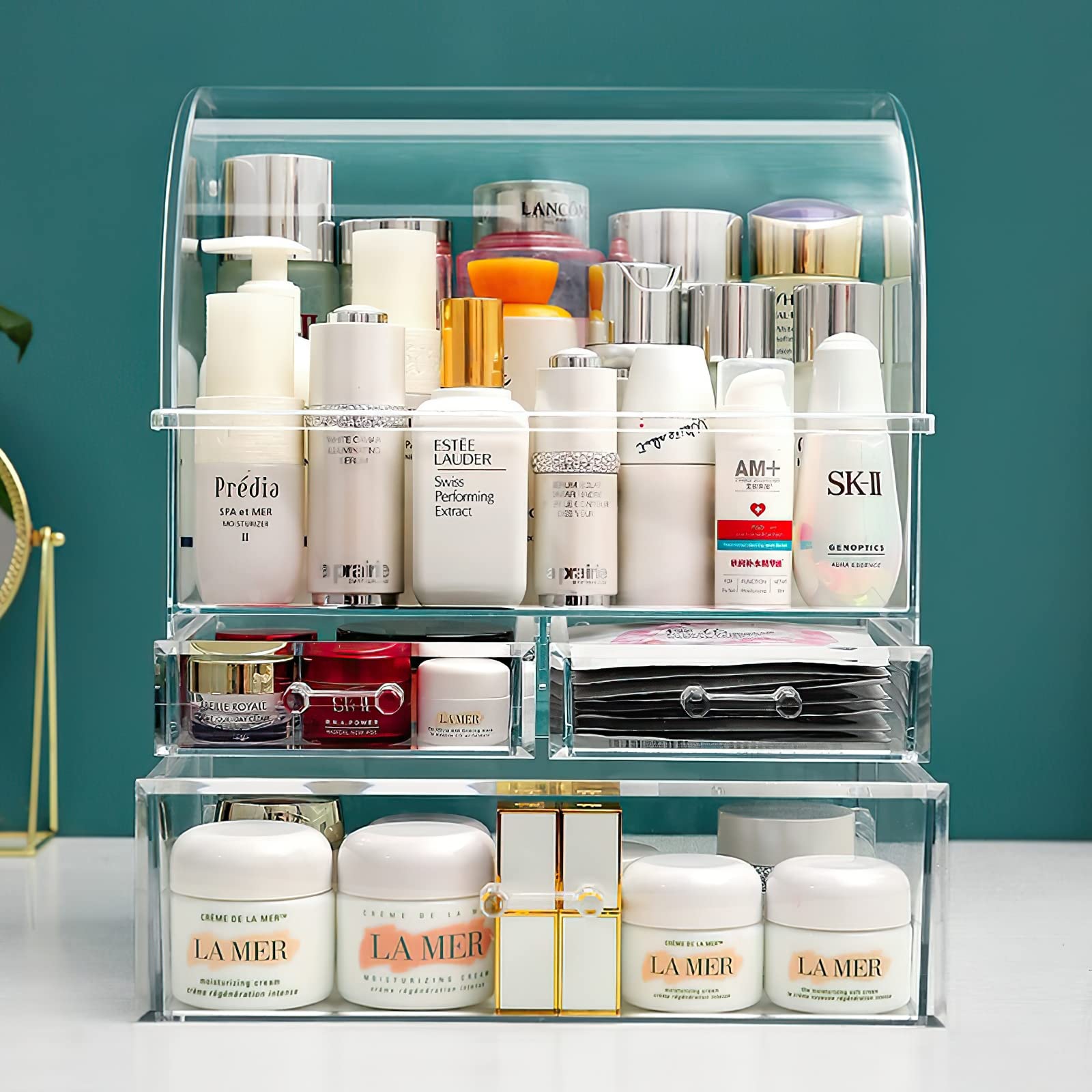 Multilayer Drawer Storage Box Bathroom Cosmetics Storage Box Container  Makeup Brush Organizer Skincare Lipstick Mask Shelving