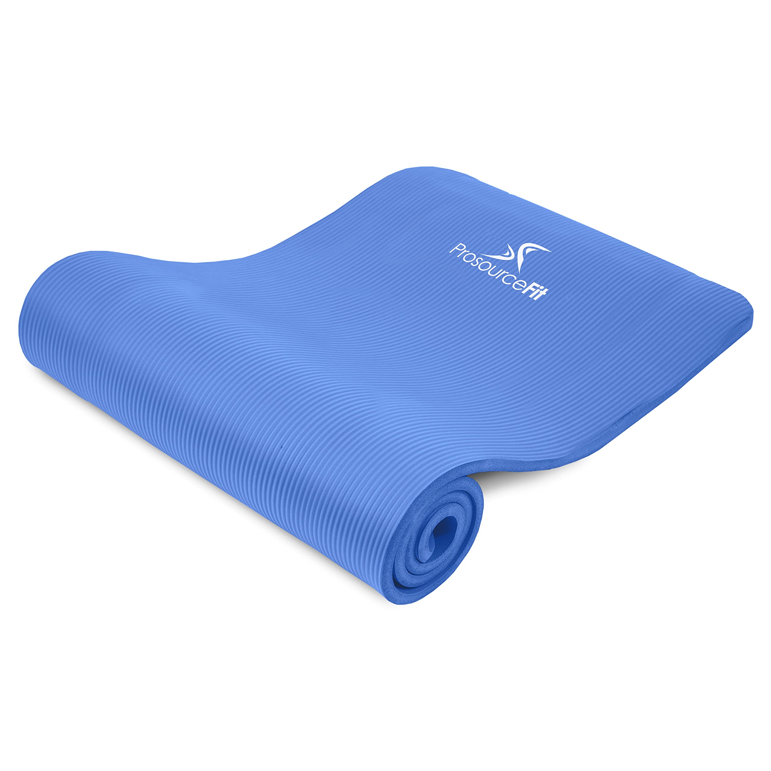 ProsourceFit Extra Thick Yoga Pilates Exercise mat Blue 1/2