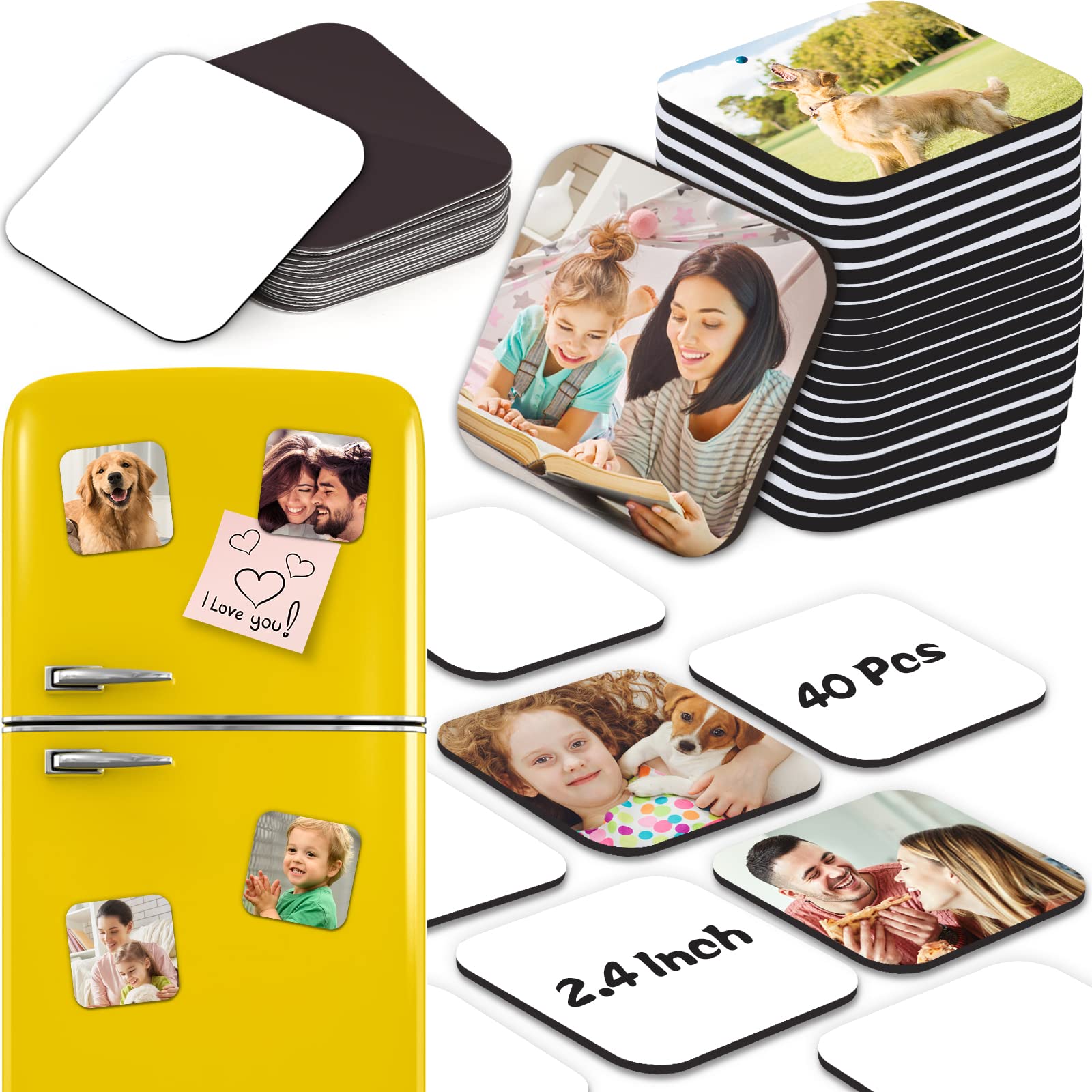 KLAQQED 4x4inches Sublimation Magnet Blanks Fridge Refrigerator Magnets  Customized MDF Sublimation Blanks for Calendar DIY Decorative Square Large  Sublimation Coaster Blank Bulks Products Wholesale 4x4 inches/10x10 cm