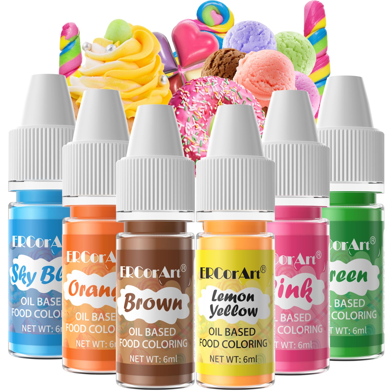 Oil Based Food Coloring for Chocolate - 6 Colors Upgraded Food Coloring ...