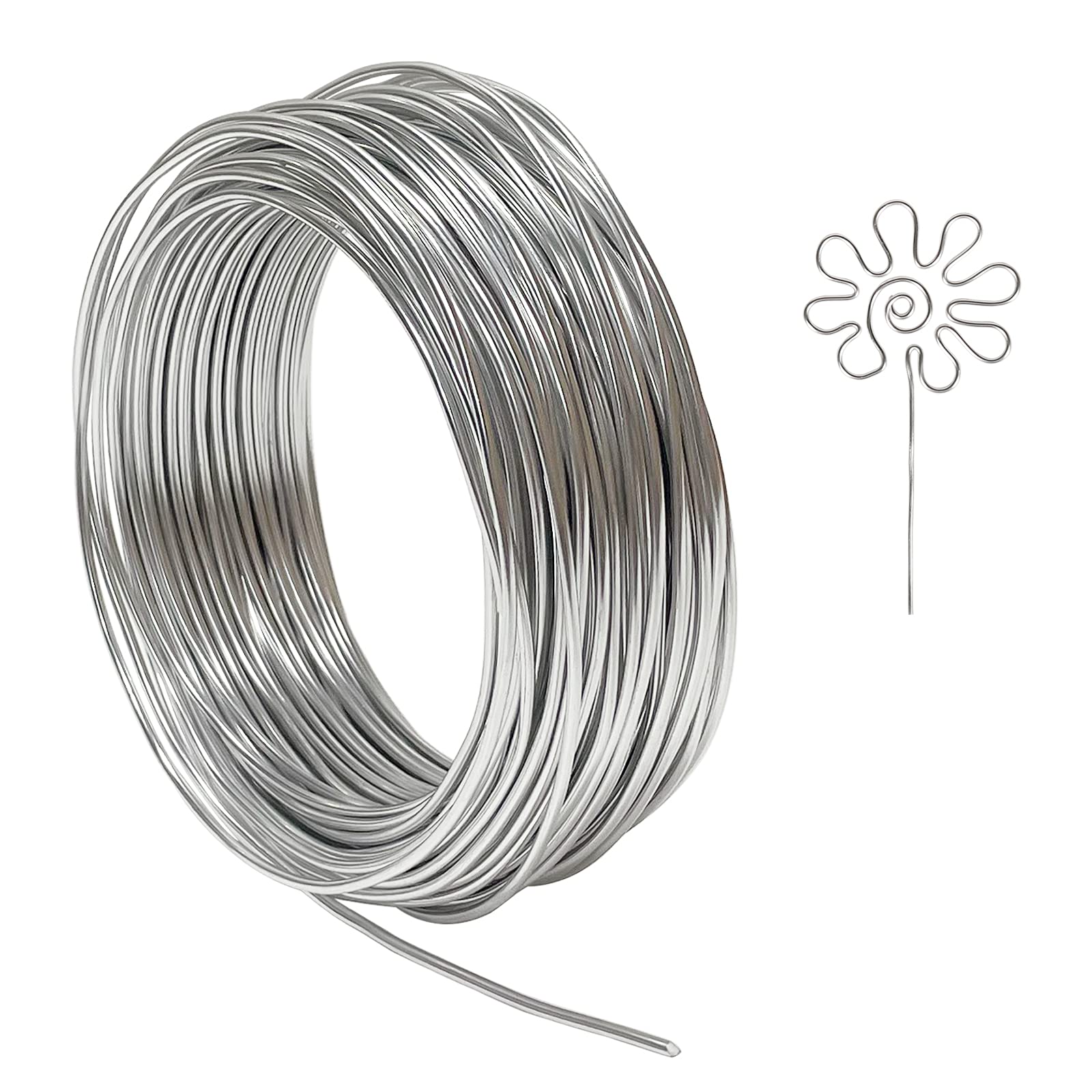 Tenn Well 2mm Aluminum Wire, 100 Feet 12 Gauge Sculpting Wire, Bendable  Metal Wire for Armature, Jewelry Making, Doll Making, Crafting, Modeling,  Bonsai Training 12 Gauge Silver 1