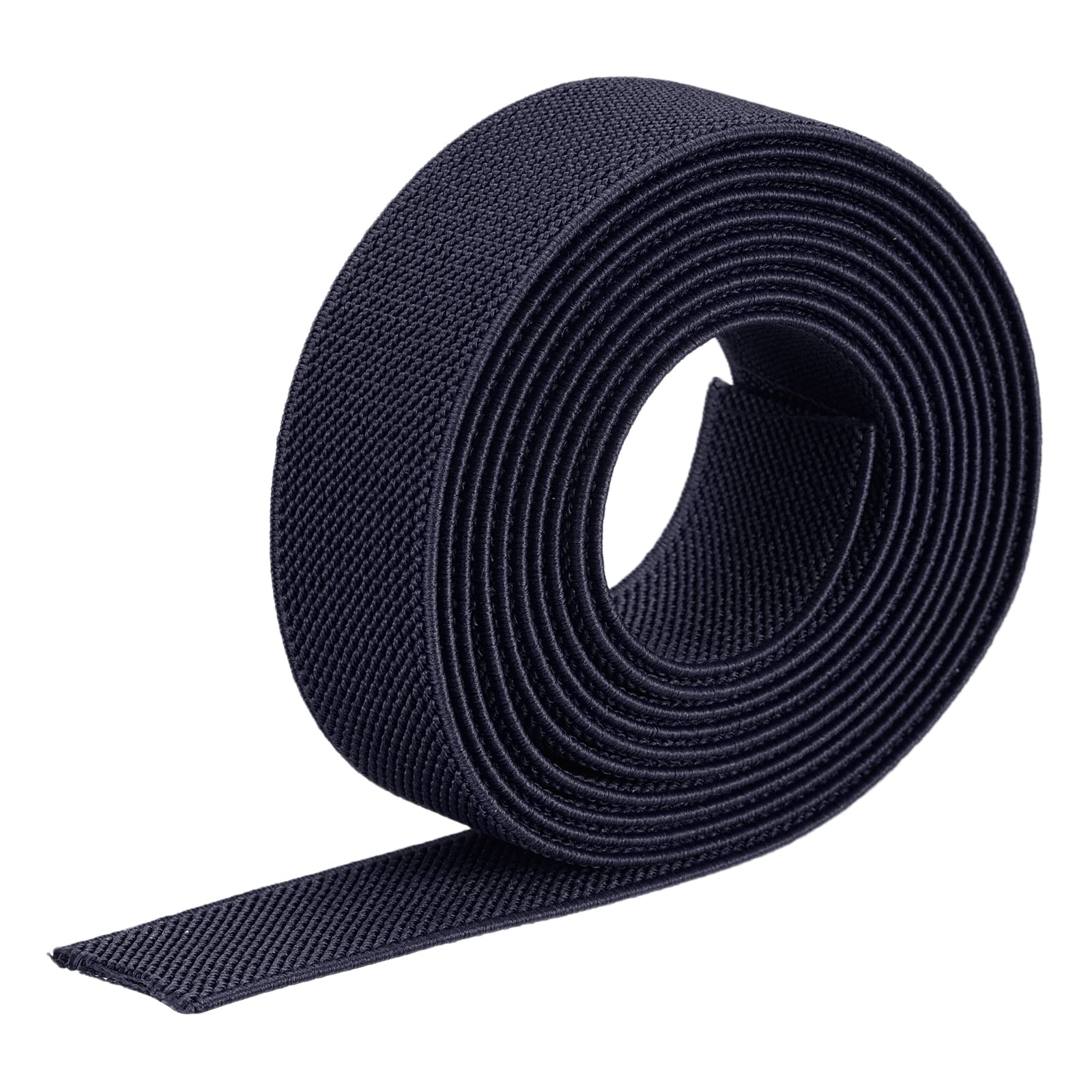 MECCANIXITY Twill Wide Elastic Band Double-Side 1 inch Flat 2 Yard Woven  Elastic Band Knit Elastic Spool Heavy Stretch Strap Navy for Sewing  Waistband 2 Yard Navy