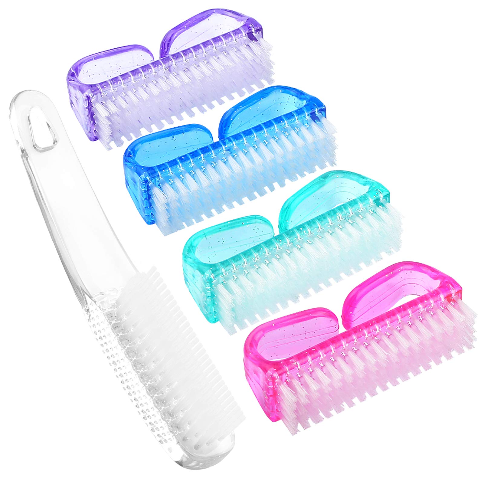 HANDLE GRIP NAIL BRUSH, FINGER & TOENAIL SCRUB CLEANING SET- 1 LARGE & 1  SMALL