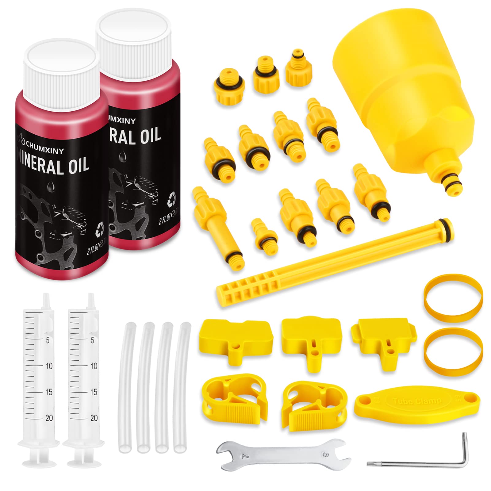 CHUMXINY Brake Bleed Kit for Shimano Hydraulic Disc Brakes, Including High  Performance Mineral Brake Fluid (120ml).