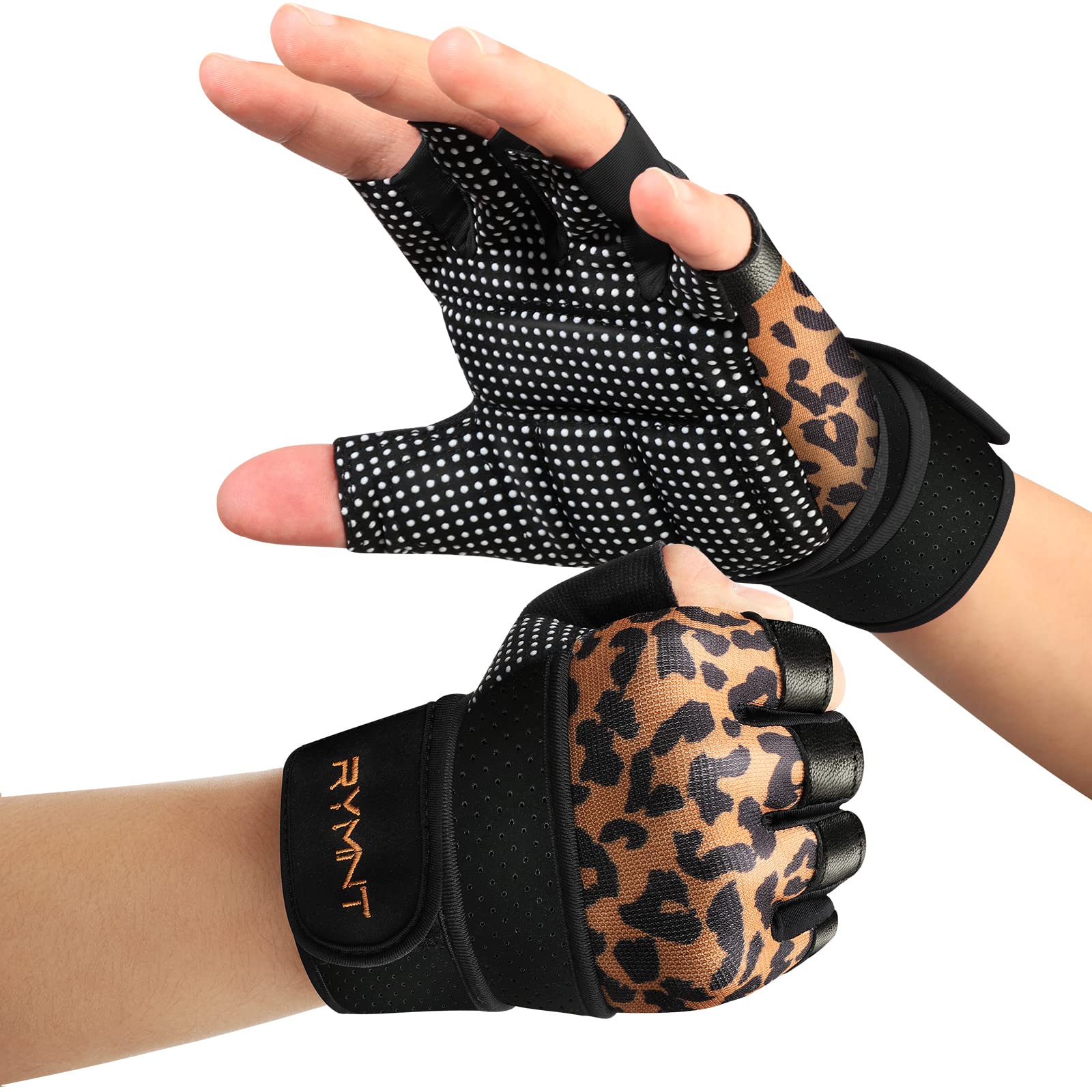 RYMNT Workout Gloves with Wrist Wrap Support, Weight Lifting