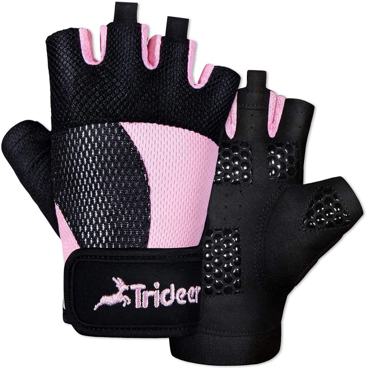 Trideer Breathable Workout Gloves Women with Grip, Weight Lifting