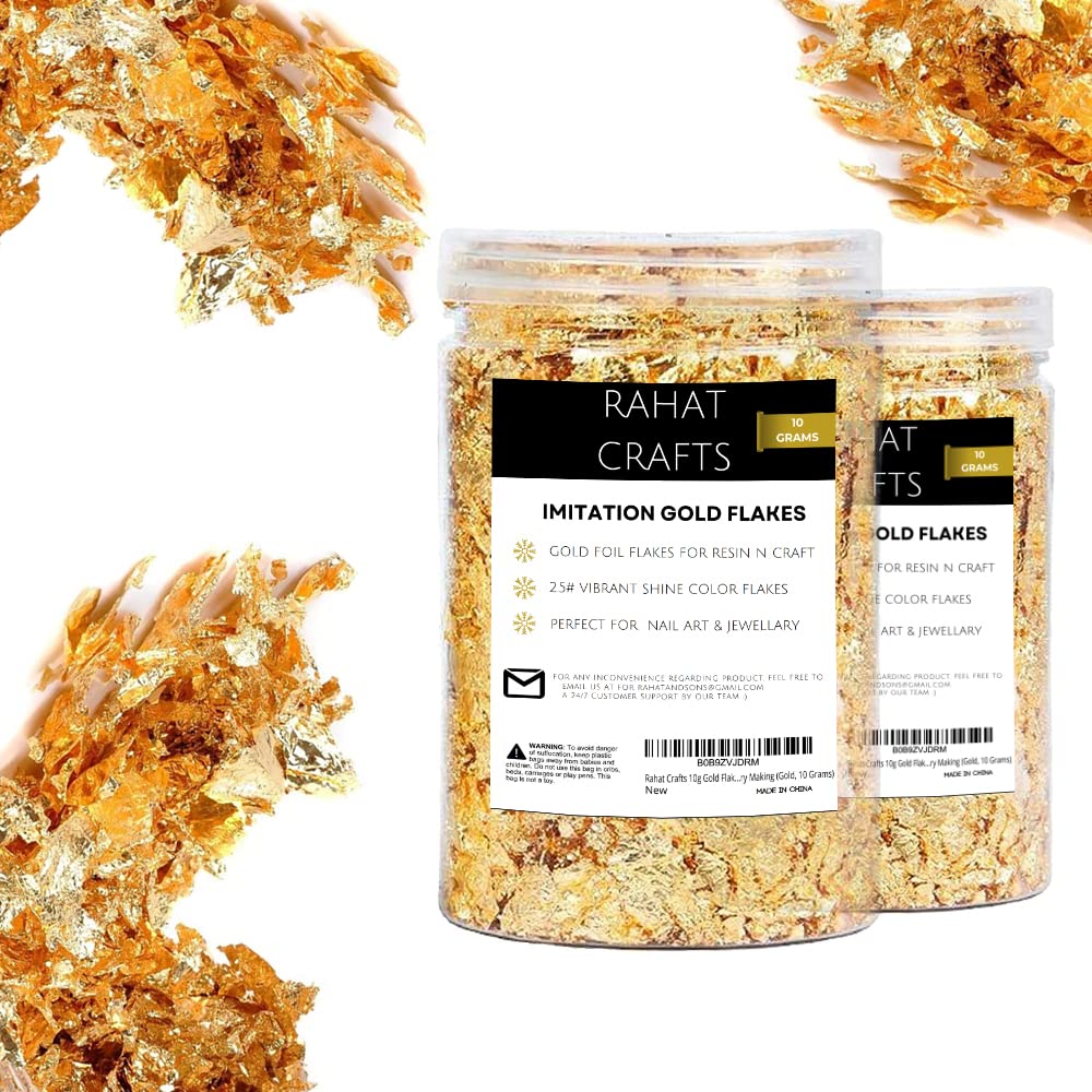 Foil Flakes for Resin - GOLD FLAKE - 10g — BALTIC DAY