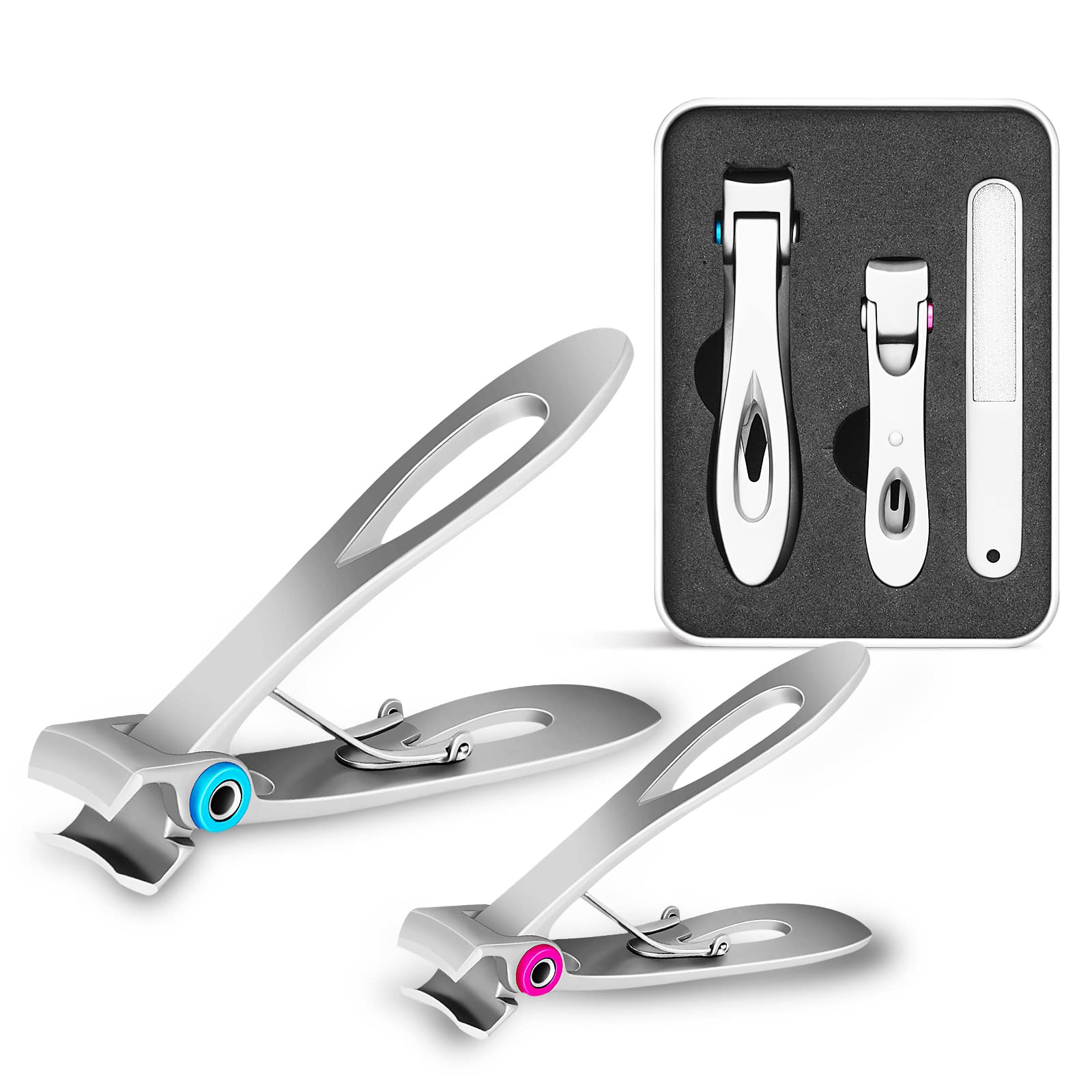 0.6in Wide Jaw Opening Nail Clippers for Thick Nails,Finger Nail