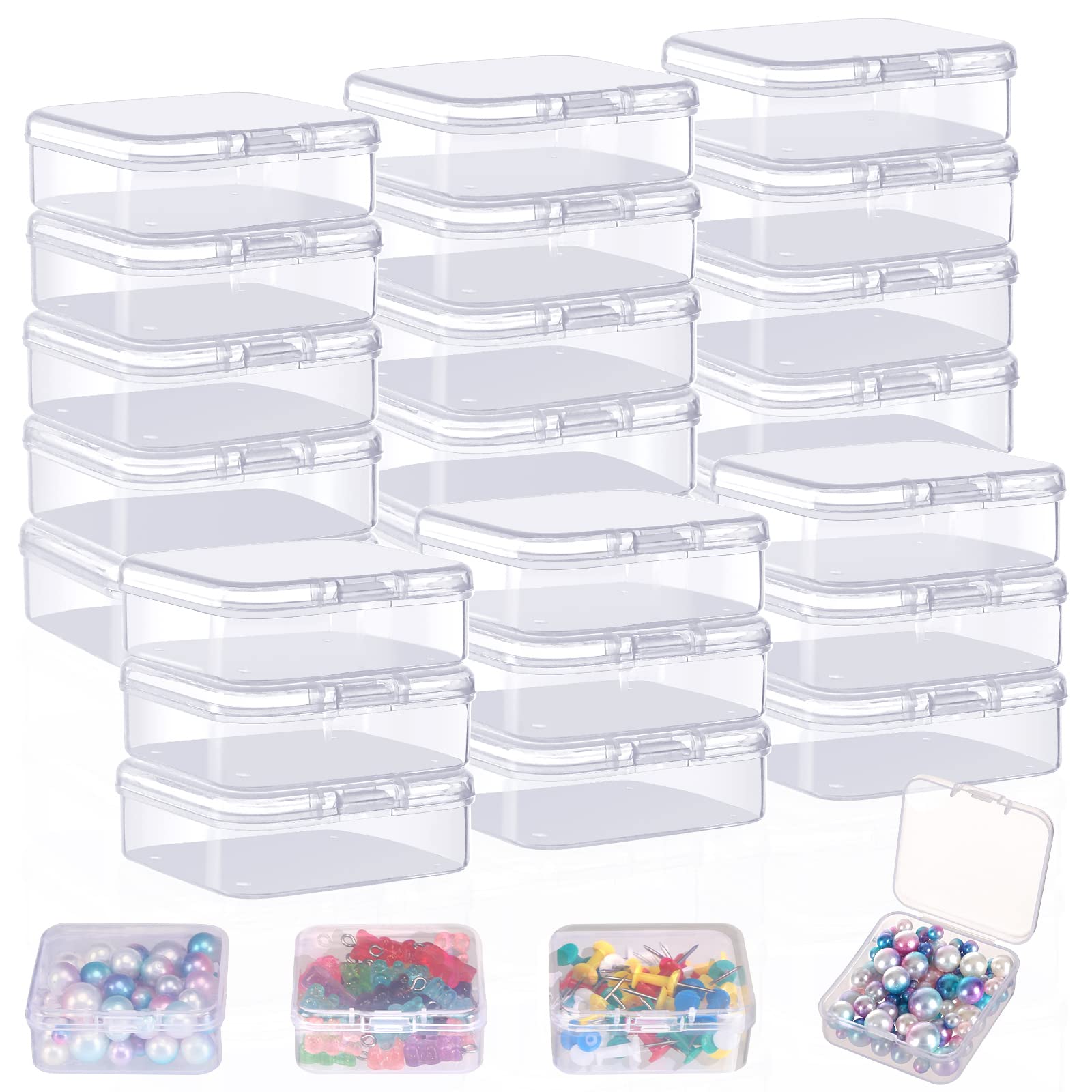 Box clear polymer clay small containers with lids hair accessories  organizer bead organizer clothes container clothes organizer rack bead  container