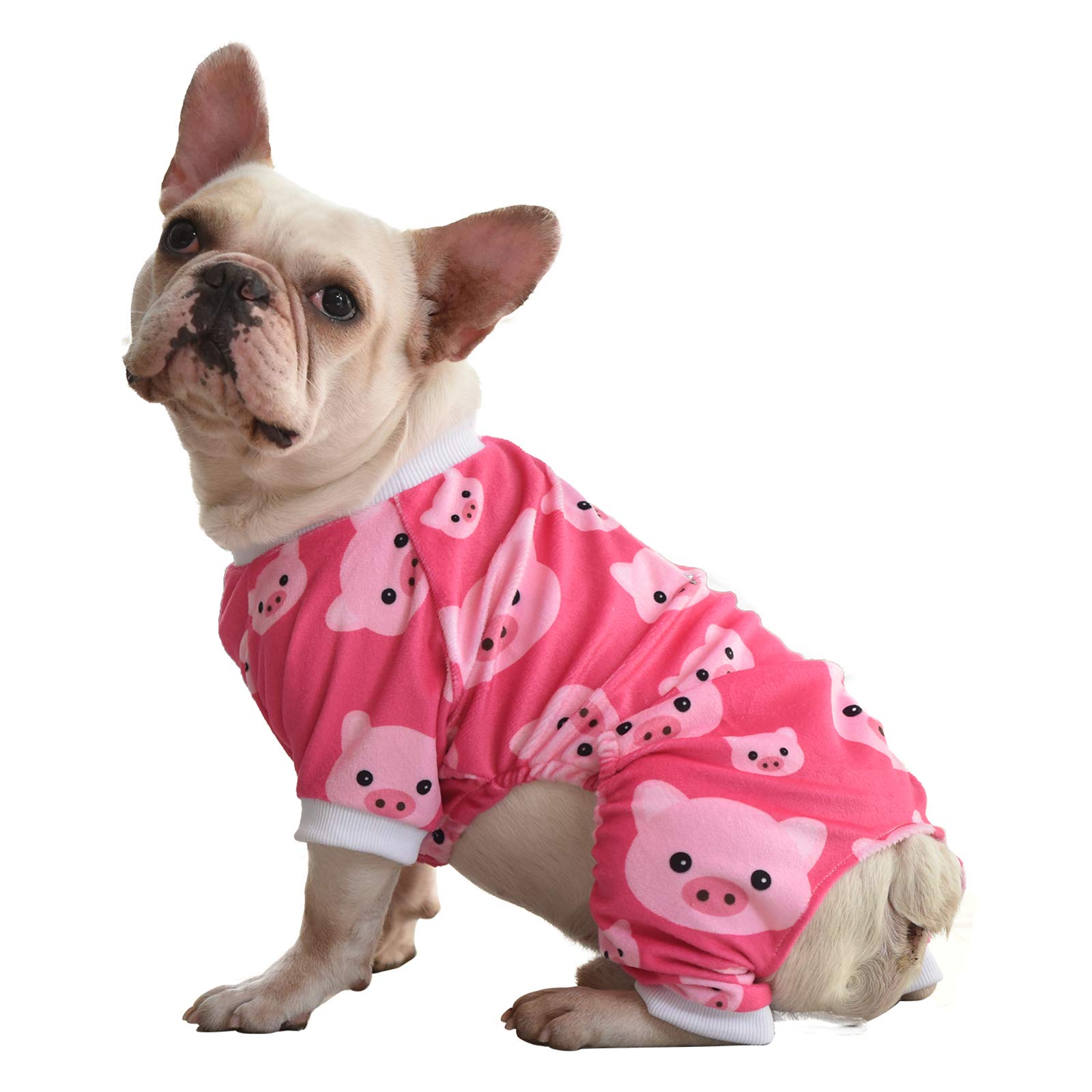CuteBone Dog Pajamas Cute Cat Clothes Pet Pjs Soft Onesie for