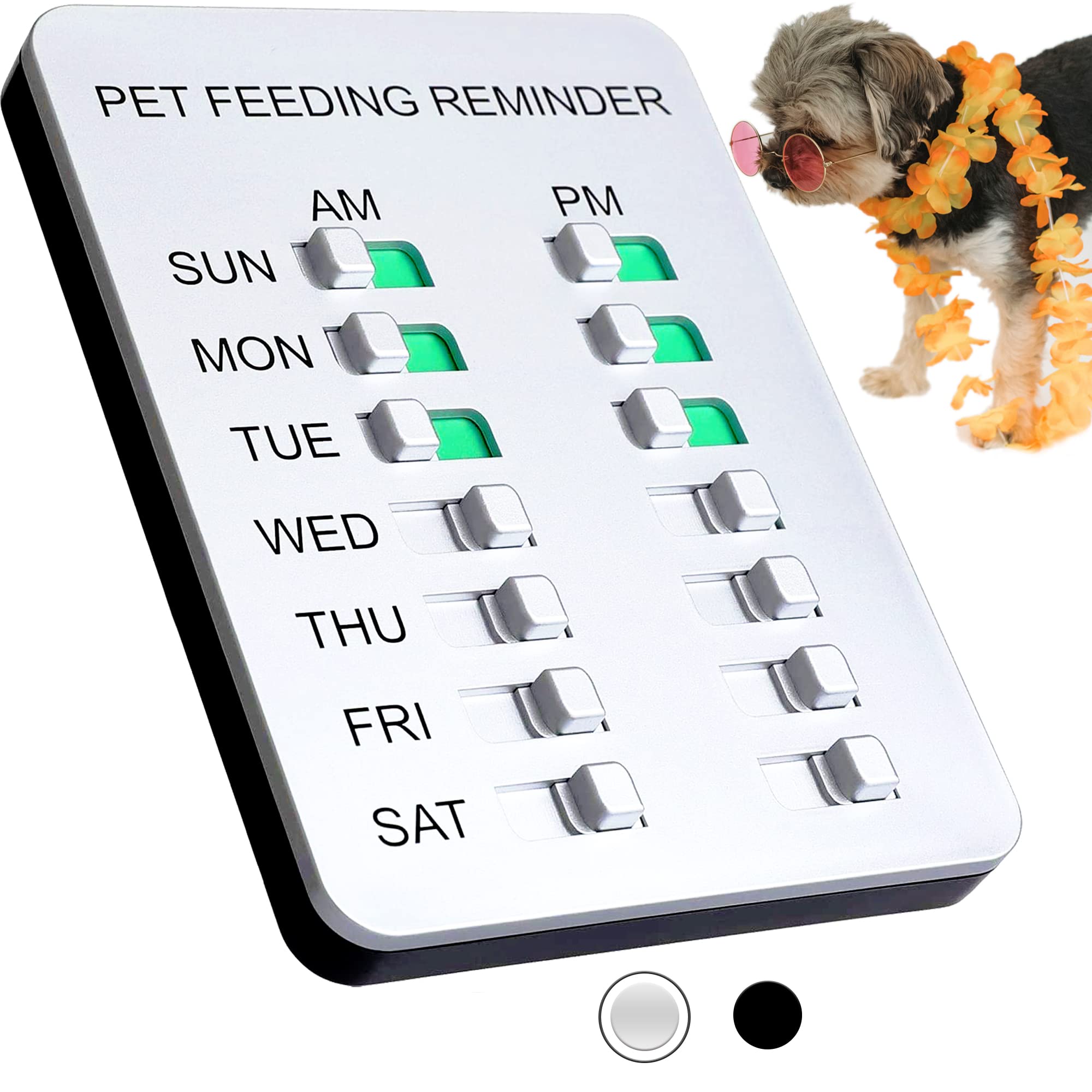 Allinko Dog Feeding Reminder Magnetic Reminder Sticker, AM/PM