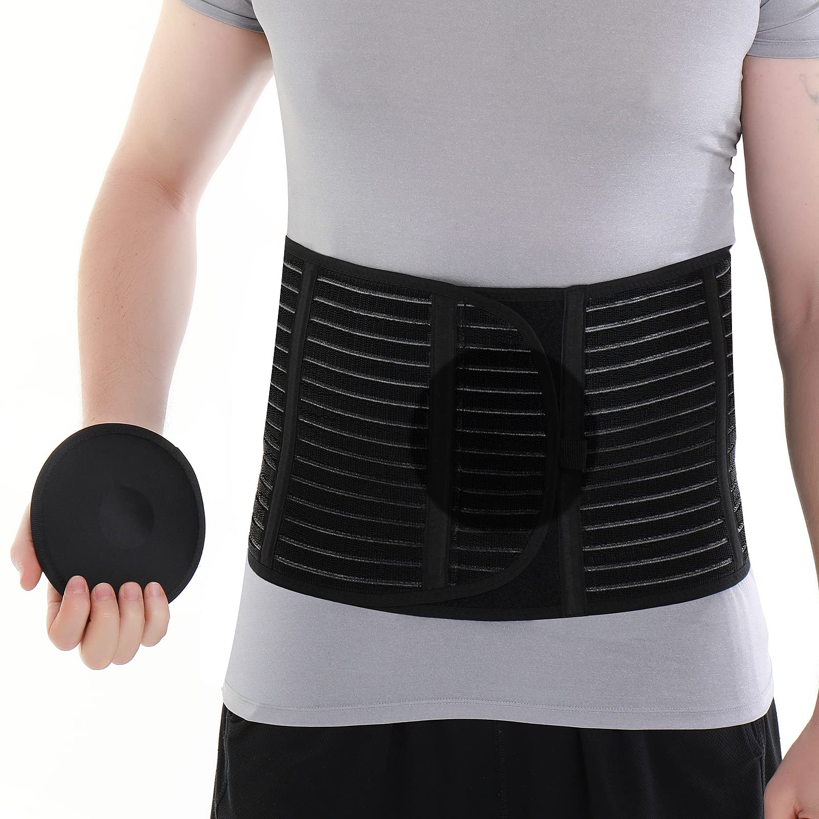 HKJD Umbilical Hernia Belt for Men & Women Abdominal Binder Support for Belly  Button Hernia Support Pain and Discomfort Relief from Umbilical Navel  Ventral and Incisional Hernias (37-47 L/XL) L-XL