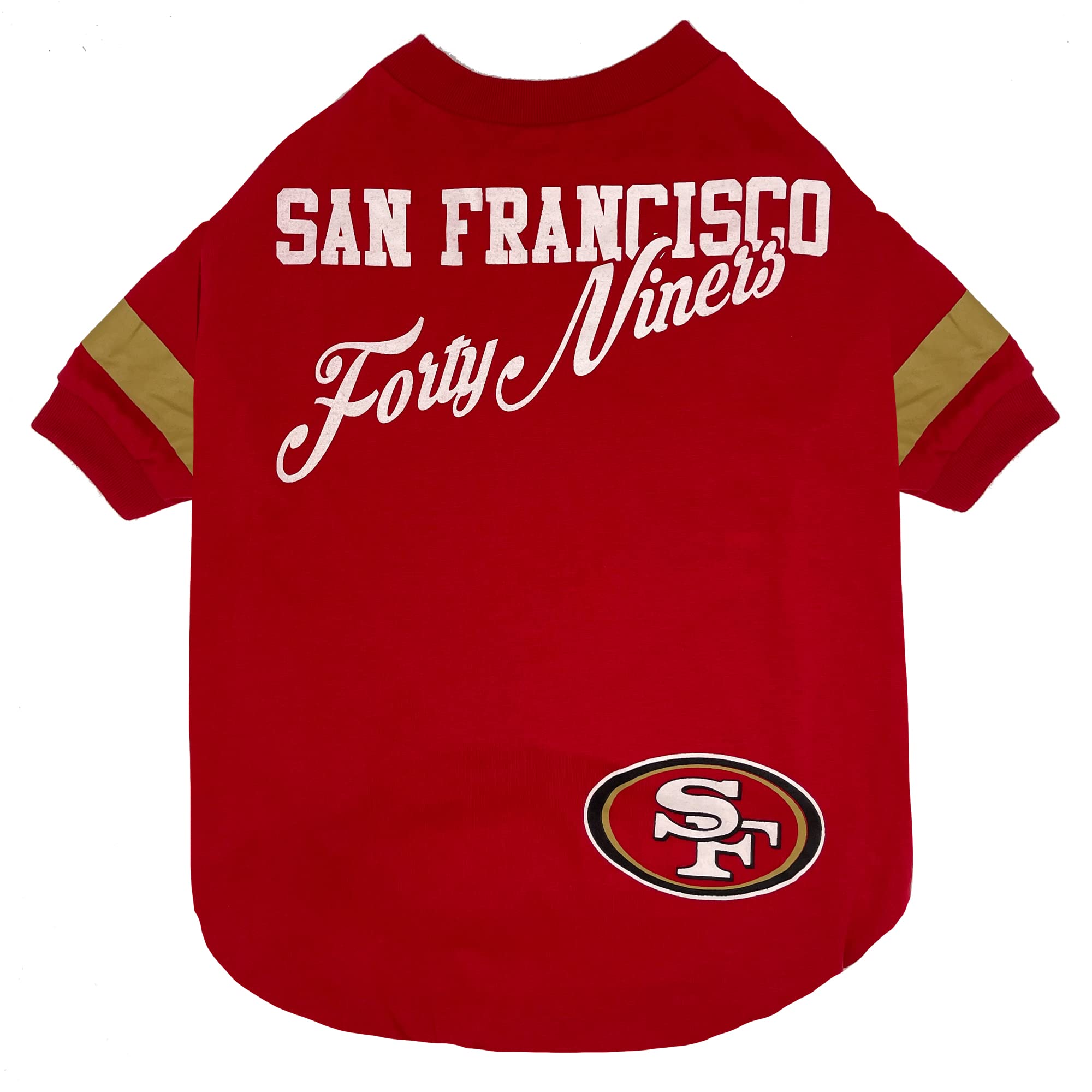 NFL San Francisco 49ers T-Shirt for Dogs & Cats, Small. Football Dog Shirt  for NFL