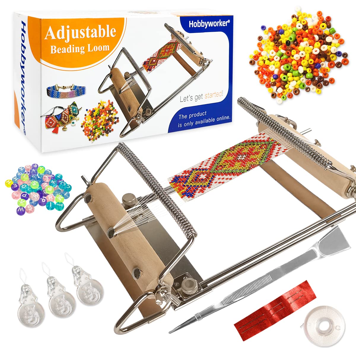 hobbyworker The Bead Spinner,Seed Beads Kit with 3 Pcs Quick Changed T -  Hobbyworker