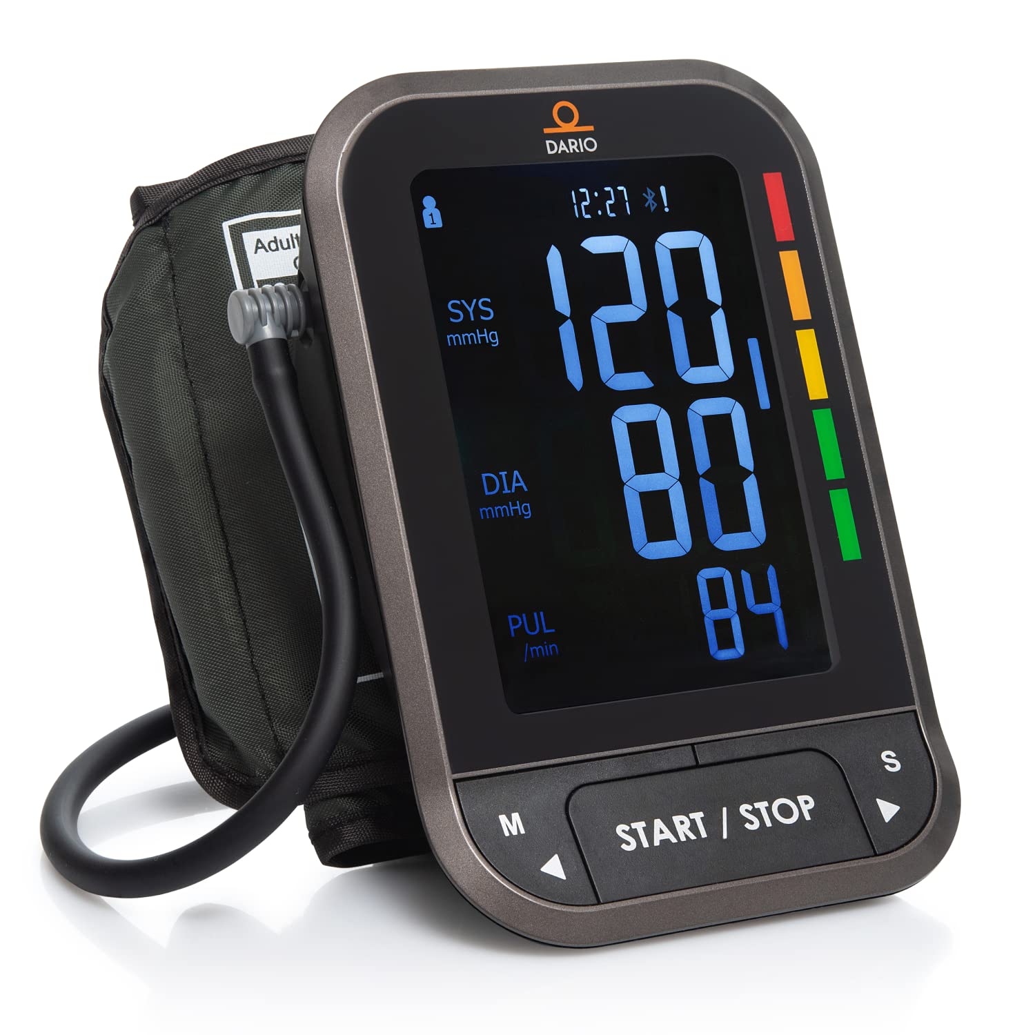  Dario Blood Pressure Monitor For Home Use Gen2 Automatic  Machine, LCD Backlit Display, Large Adjustable Arm Cuff