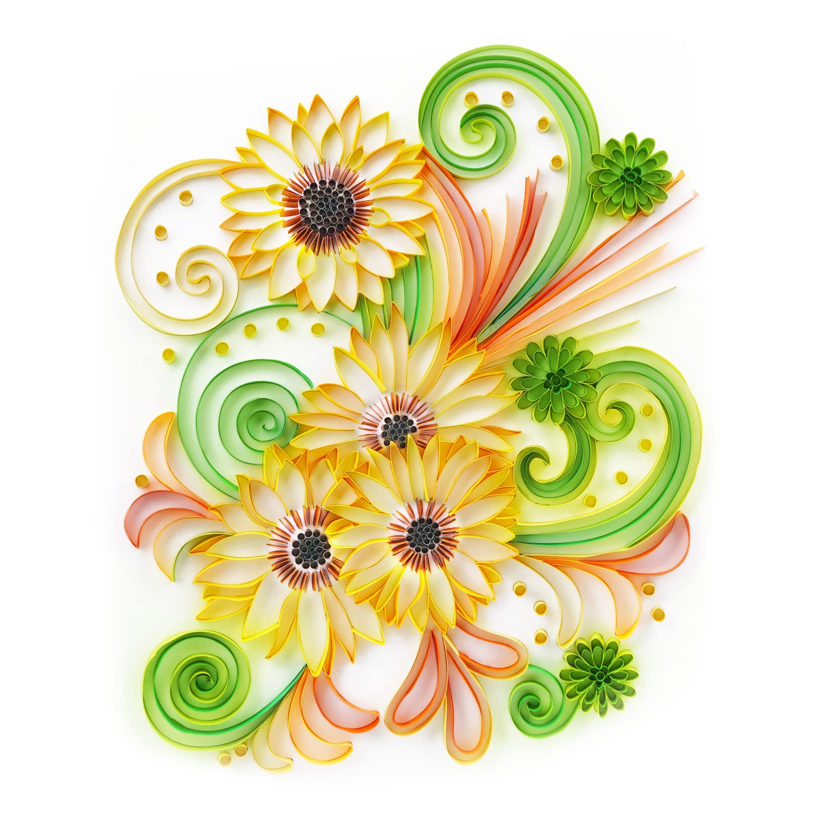 Uniquilling Quilling Kits Paper Quilling Kit for Adults Beginner DIY Kits  for Adults Paper Filigree Painting Kits Modern Wall Art for Living Room  16*20in Colorful Sunflower- Basic