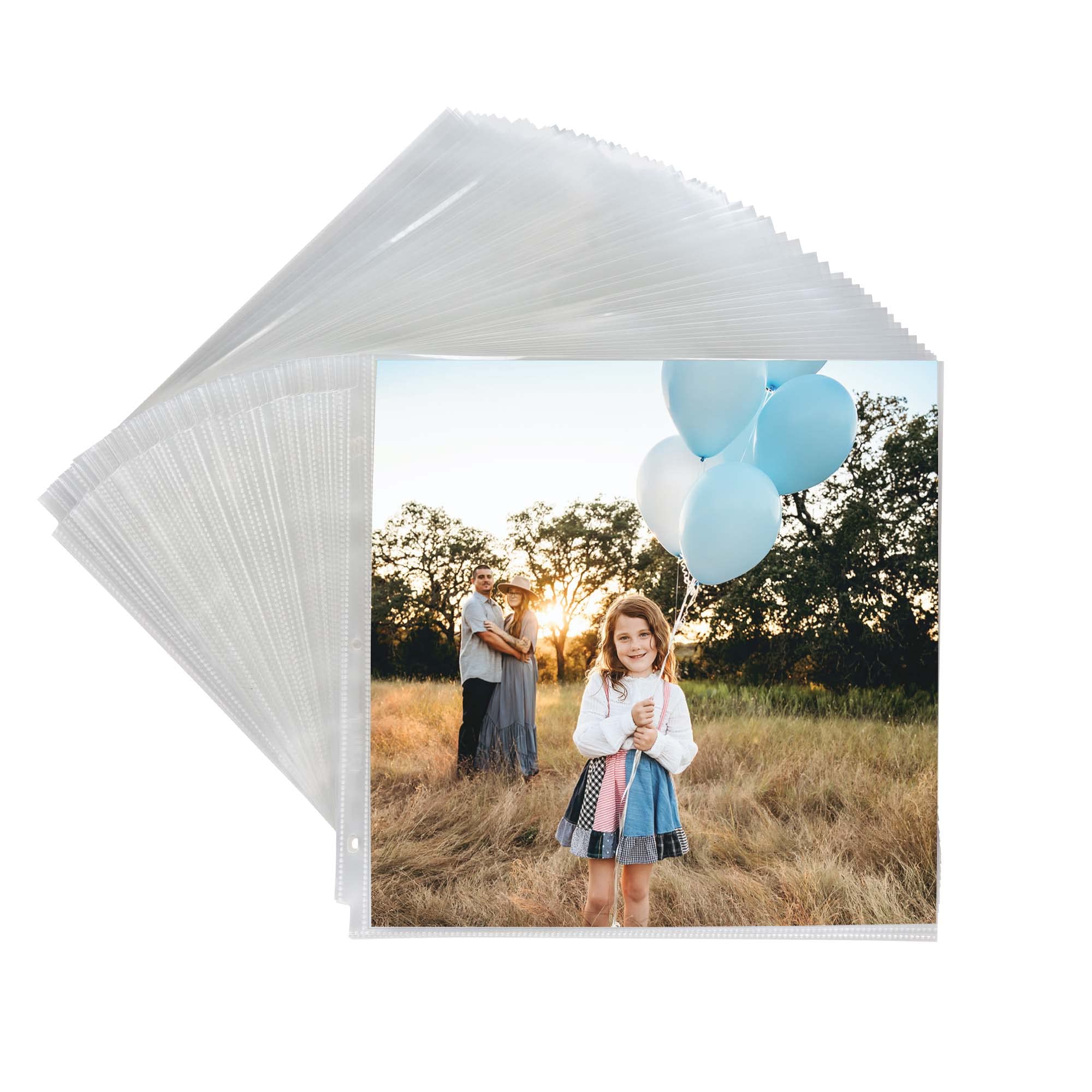 Samsill Scrapbook Refill Pages 12x12 Inches 100 Pack Super Heavyweight  Clear Fits 3 Ring Scrapbook Binders and 12x12 Photo Album Refill Pages  Archival Safe Top Loading Acid Free PVC Free 100 Pack 12x12