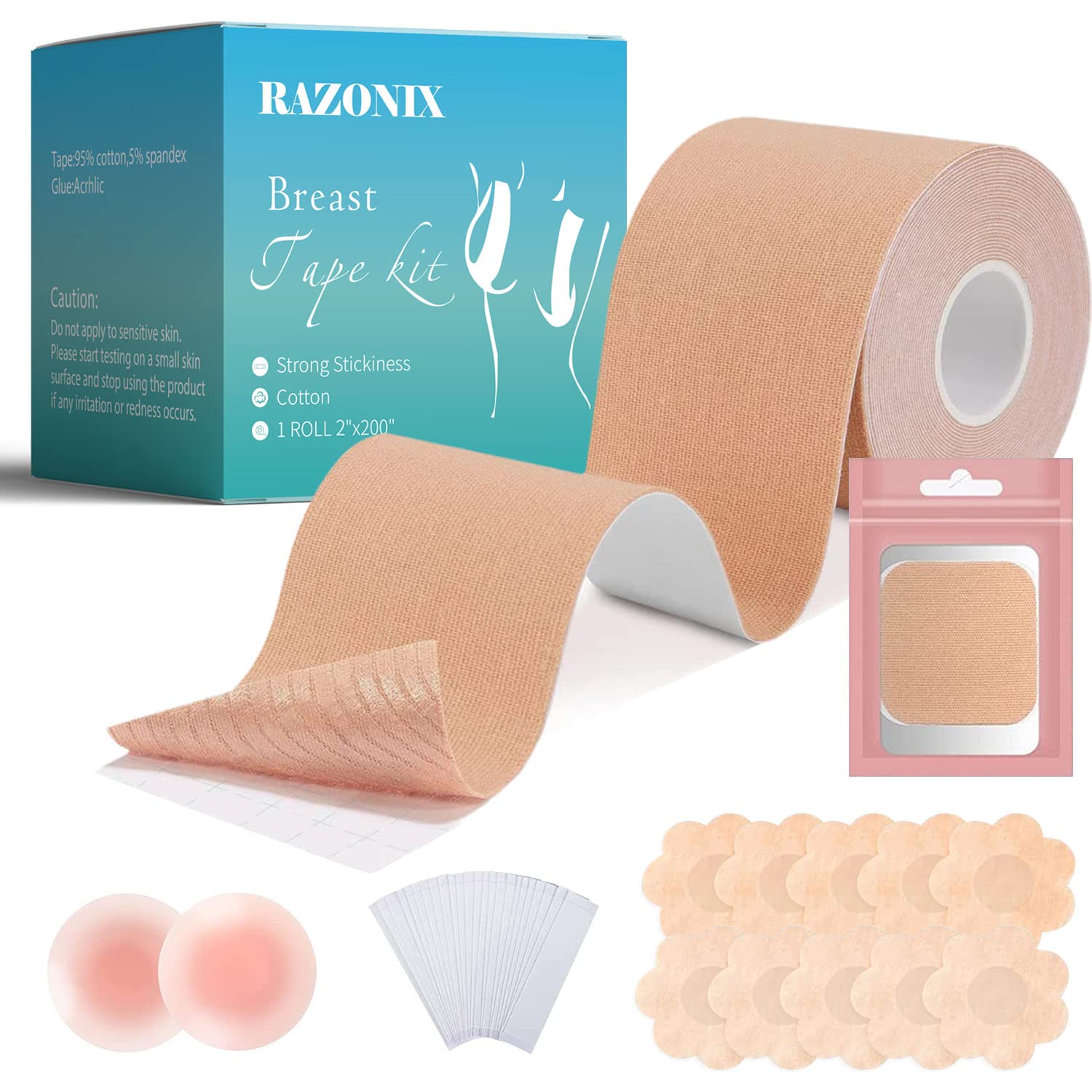 Boob Tape,Boobytape for Breast Lift,Bob Tape for Large Breasts,Waterproof &  Sweatproof Body Tape for Breast Lift 2