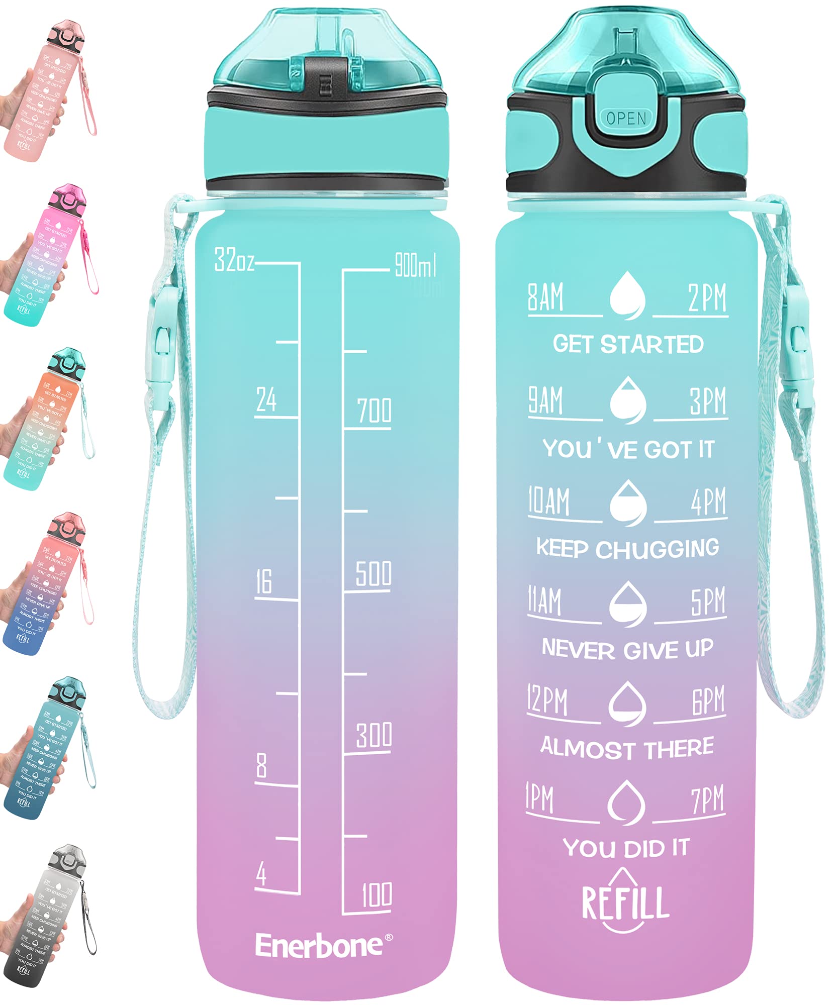 Water Bottles with Time Maker, BPA-Free Plastic Water for Men Women, No  Straw Leak-Proof Sturdy Drinking Bottles with Handle - China Water Bottle  price