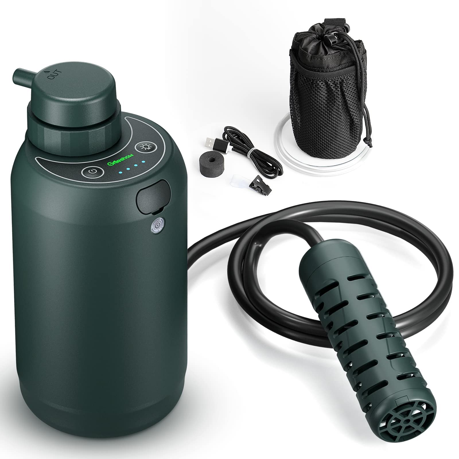Portable Water Filter Greeshow Electric Water Purifier Survival