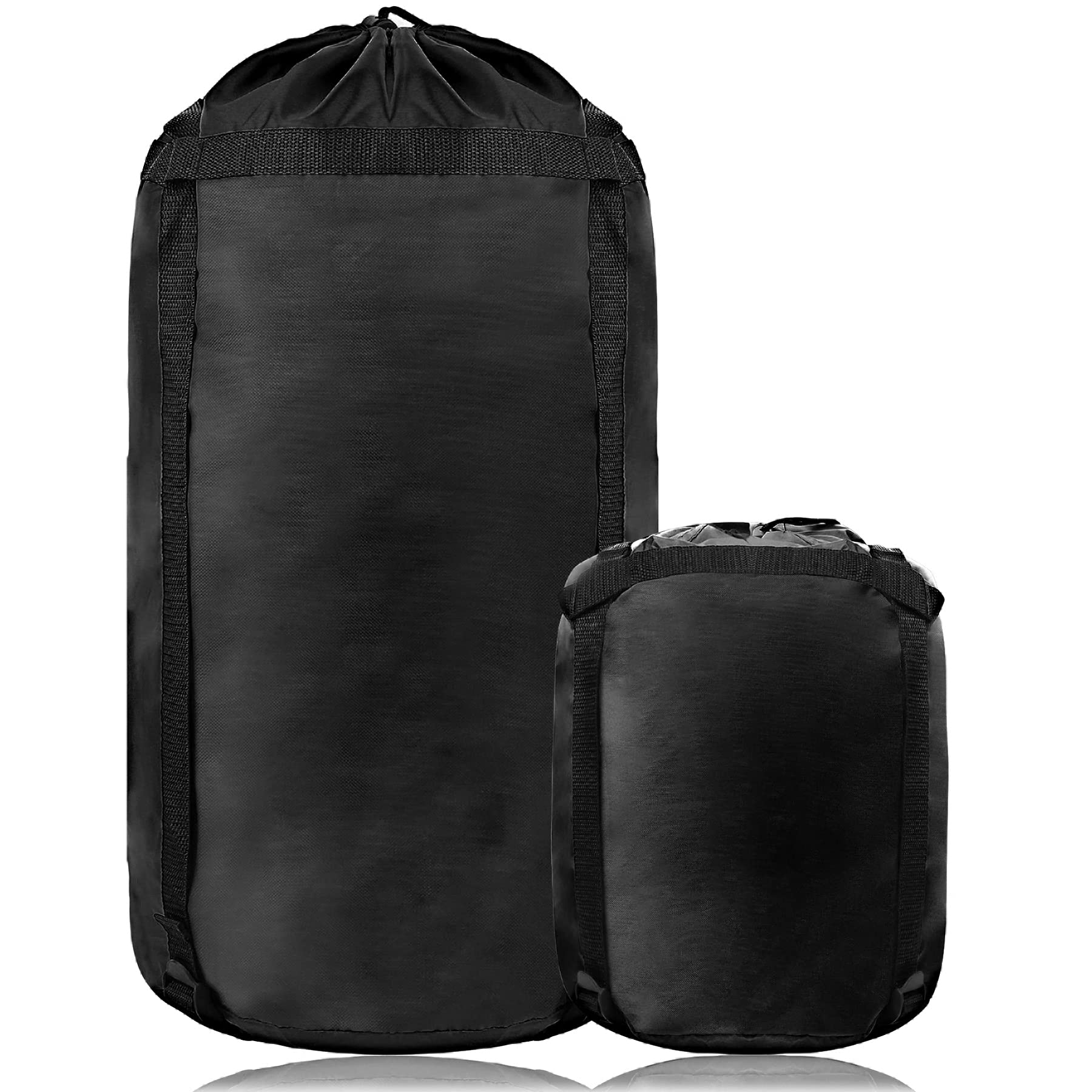 Compression Stuff Sack, 46L Lightweight Waterproof Sleeping Bags Storage  Stuff Sack, 50% More Storage for Camping, Hiking, Travelling, Backpacking  Black