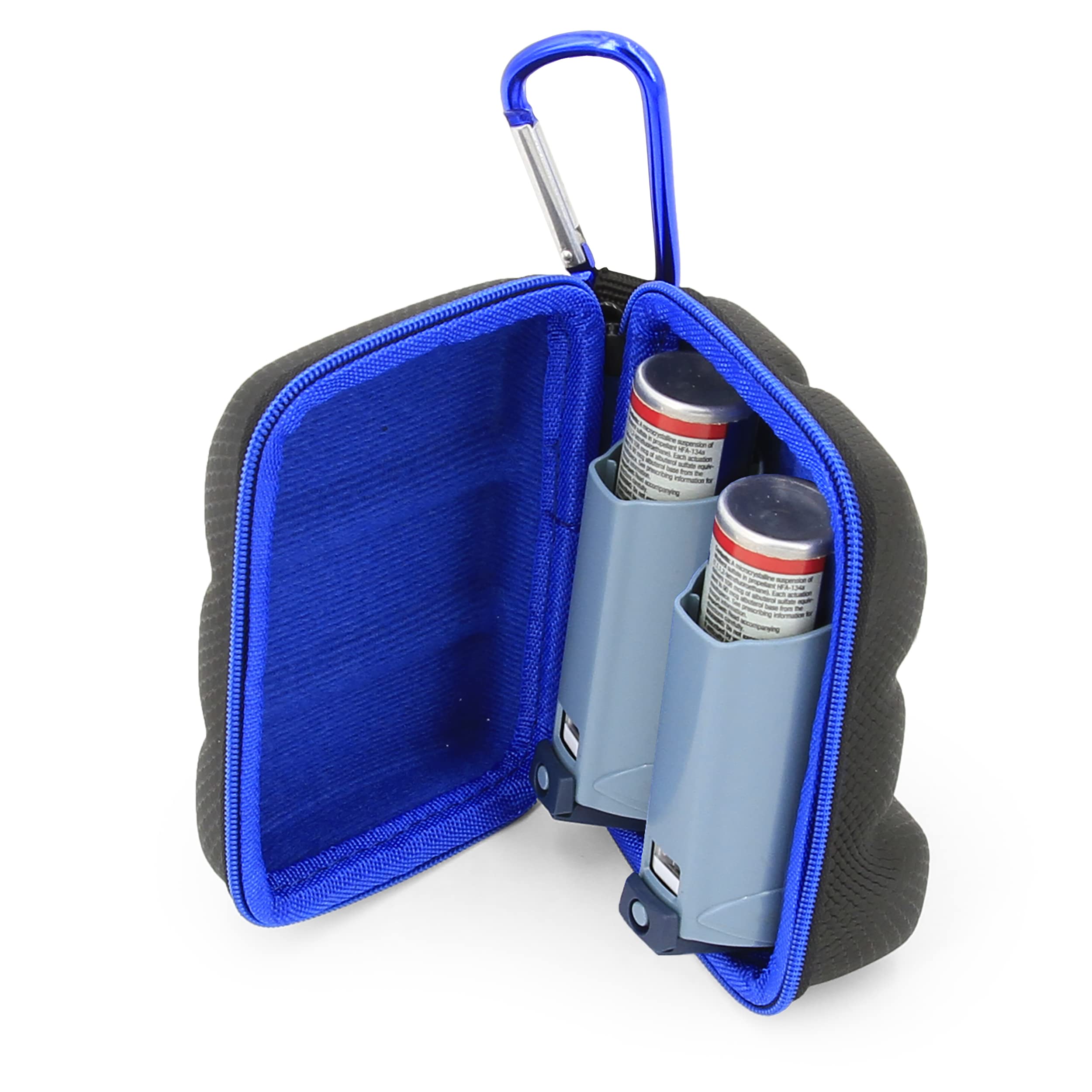 CASEMATIX Asthma Inhaler Case with Lanyard and Clip On Keychain