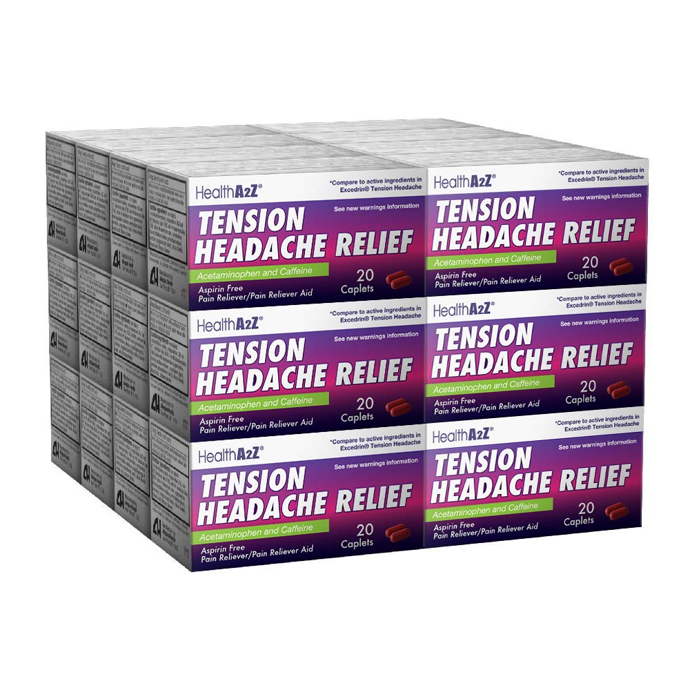 HealthA2Z Tension Headache Relief Aspirin Free Compare to Excedrin