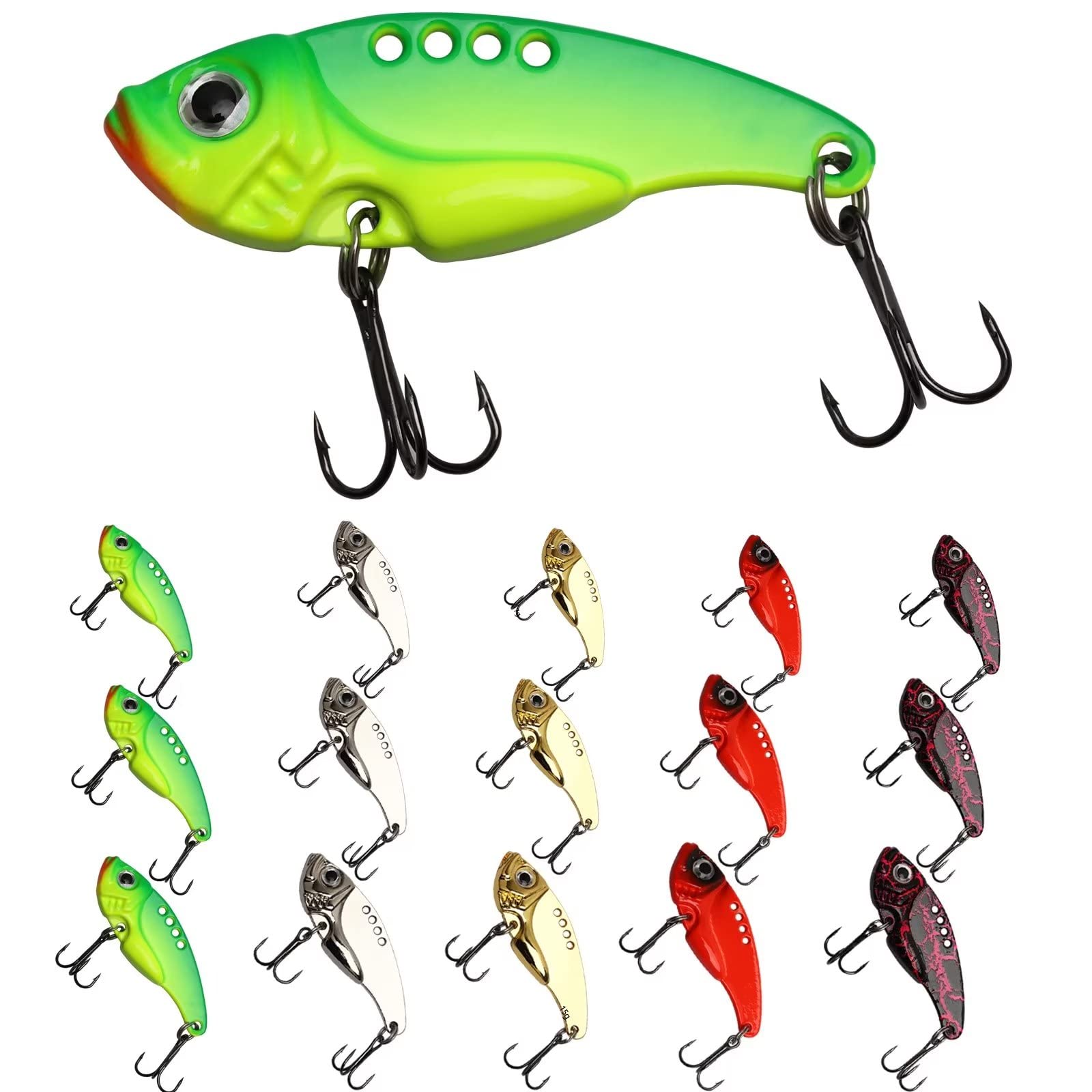 20pcs Fishing Lures Spinner bait for Bass Trout Salmon Walleye