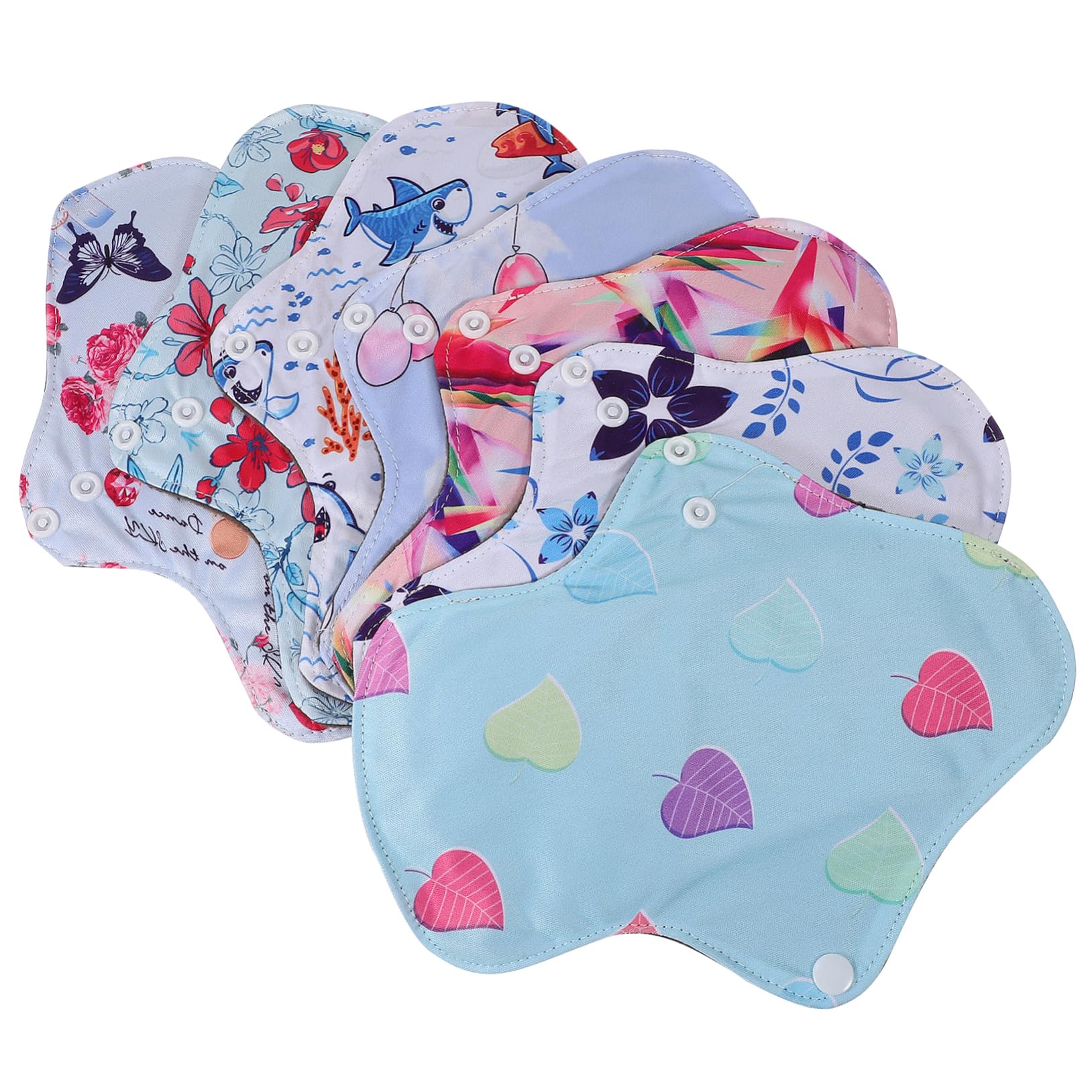 KALLORY 7pcs Womens Pads Womens Underpants Reusable Incontinence Pads for  Women Pads for Women Cloth Panty Liners Washable Cloth Pad Fabric Storage  Bag Printed Tarpaulin Women's