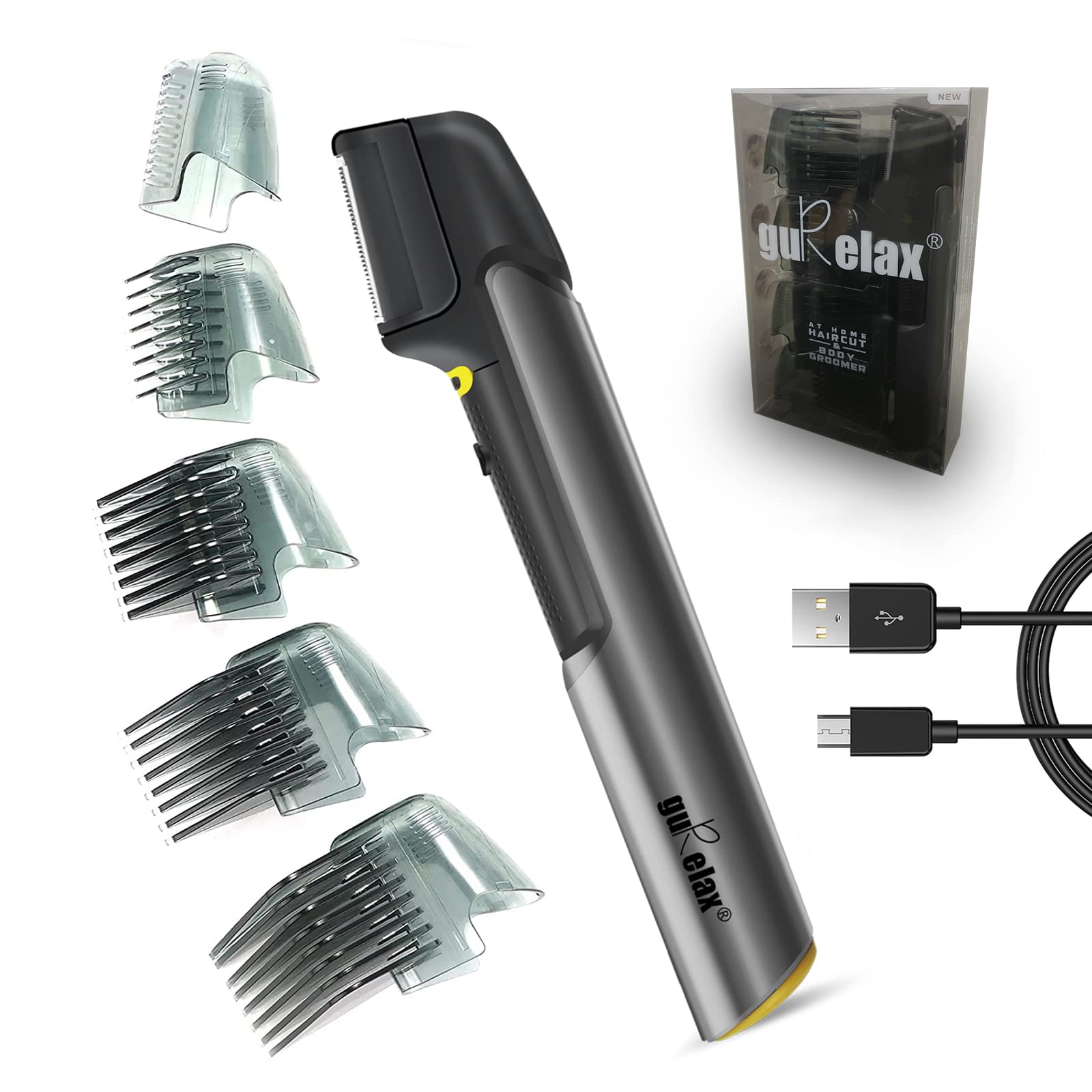 Gurelax Titanium Trim Hair Trimmer for Men, Trim Hair Cutting Tool as seen on TV, Men's Gurelax Titanium Trim Hair Trimmer for Men, Trim Hair Cutting Tool as seen on TV, Men's