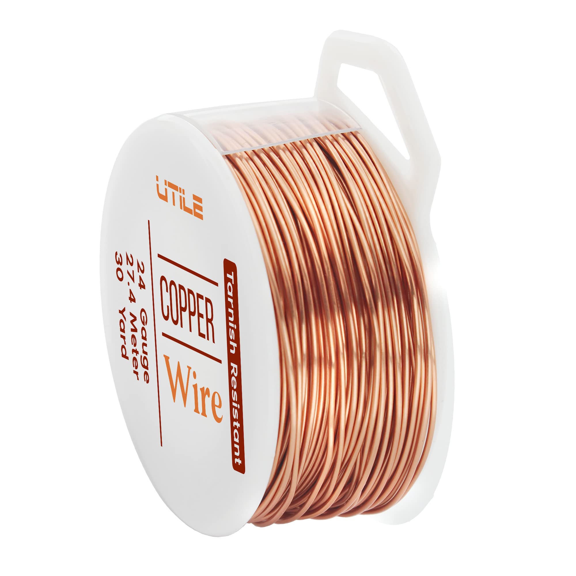 Utile 20 22 24 Gauge Soft 99% Copper Wire, 90 ft /30-Yards, Jewelry, Beading and Craft Wire, Jewelry Making, Making Hobby Craft, Decorations, Floral