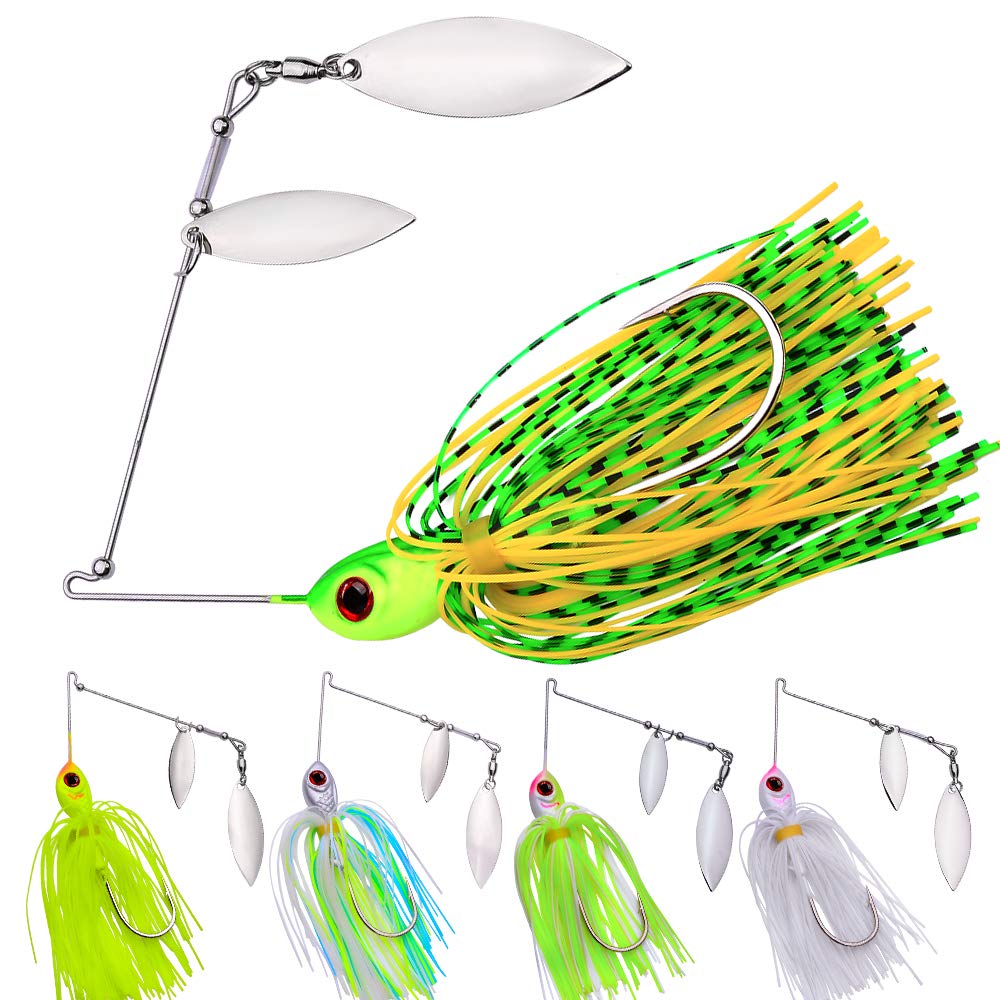 Spinnerbait Fishing Lure Hard Metal Jig Spinner Baits Kits Swimbait for  Bass Trout Pike Salmon Walleye
