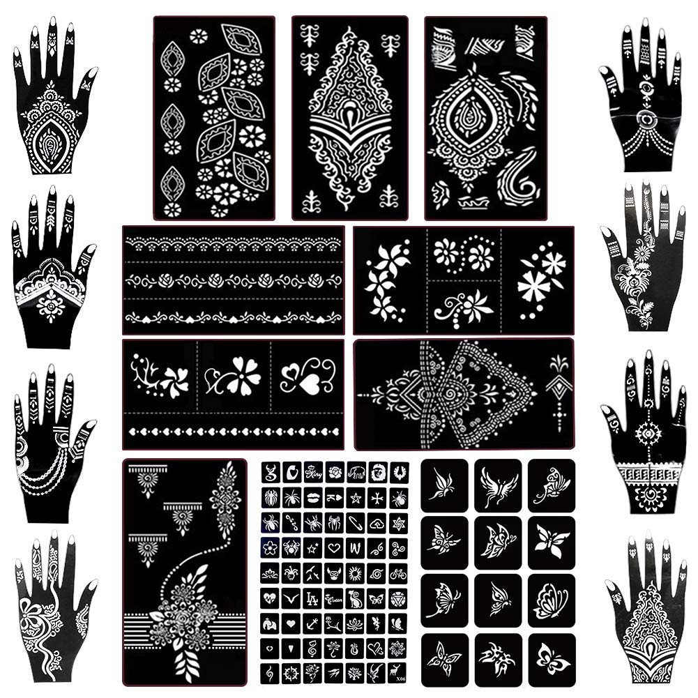 Natural Henna Temporary Tattoo Freestyle Kit, Body Art, Henna Tattoos