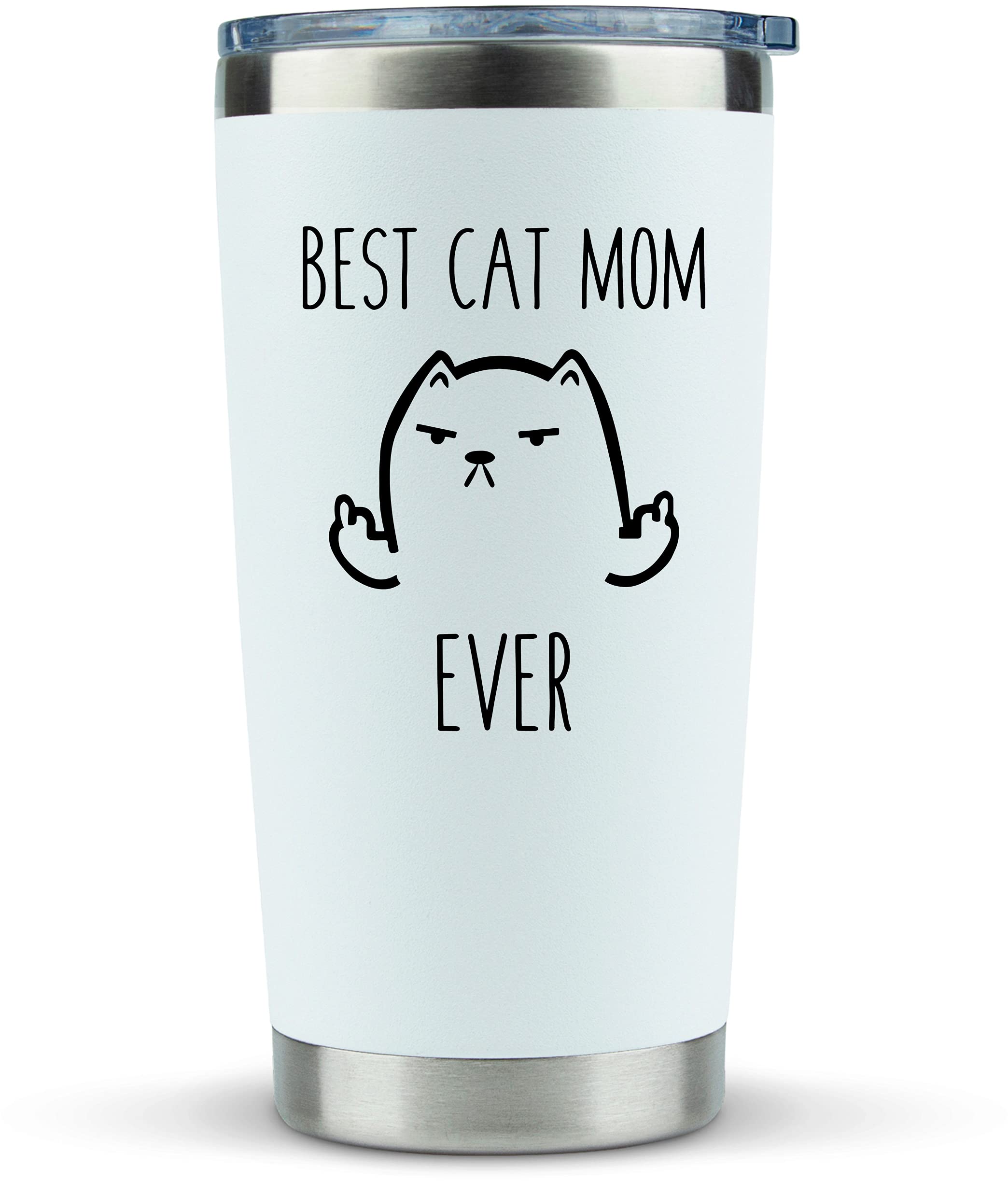 KLUBI Cat Mom Gifts for Women - Travel Mugs/Tumbler - 20oz Mug for Coffee/Tea-Funny  Gifts