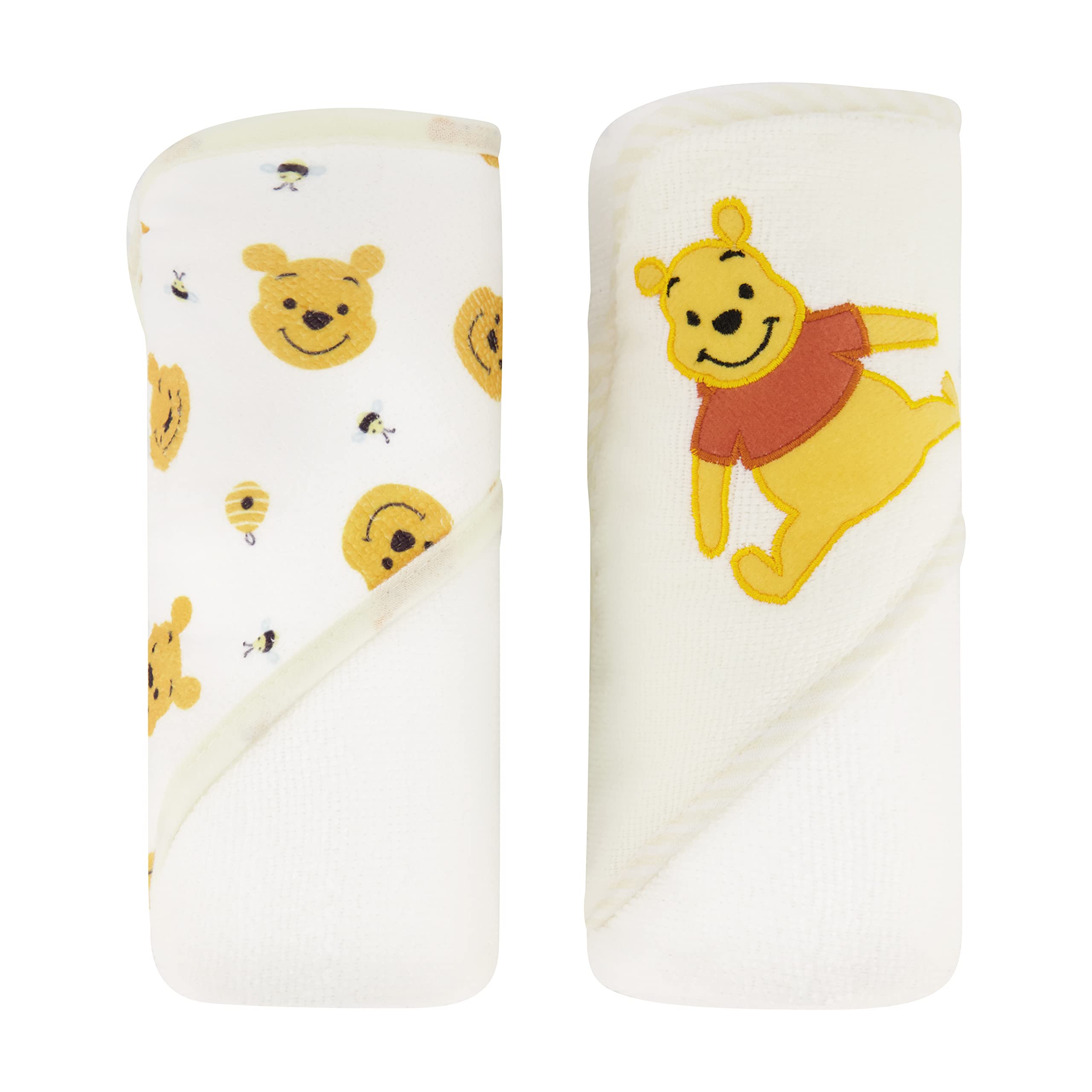 Disney Cudlie Baby Winnie The Pooh 2 Pack Rolled/Carded Hooded