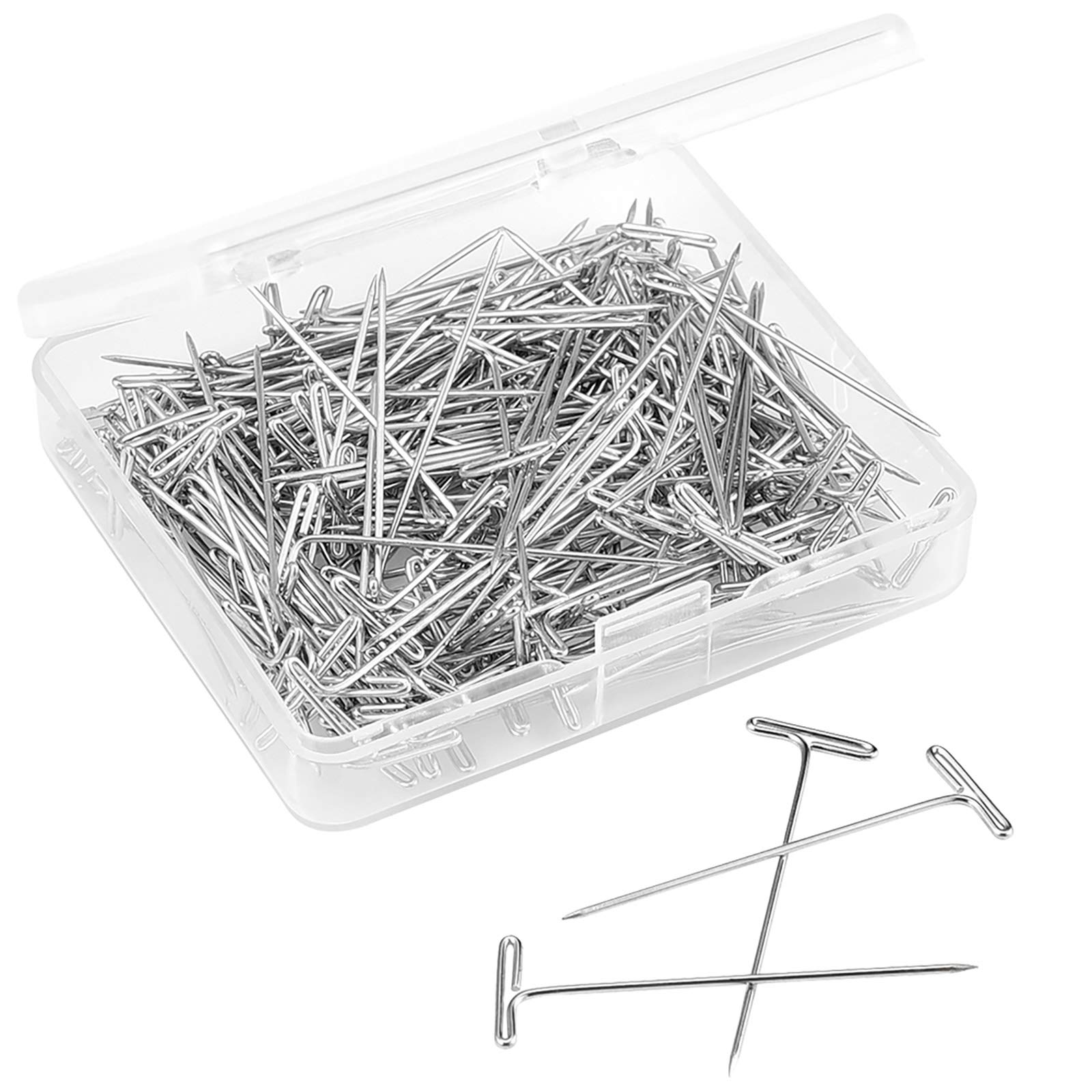 Jalan 200 Pieces Strong Steel T Pins for Blocking Knitting & Modelling  (27mm)