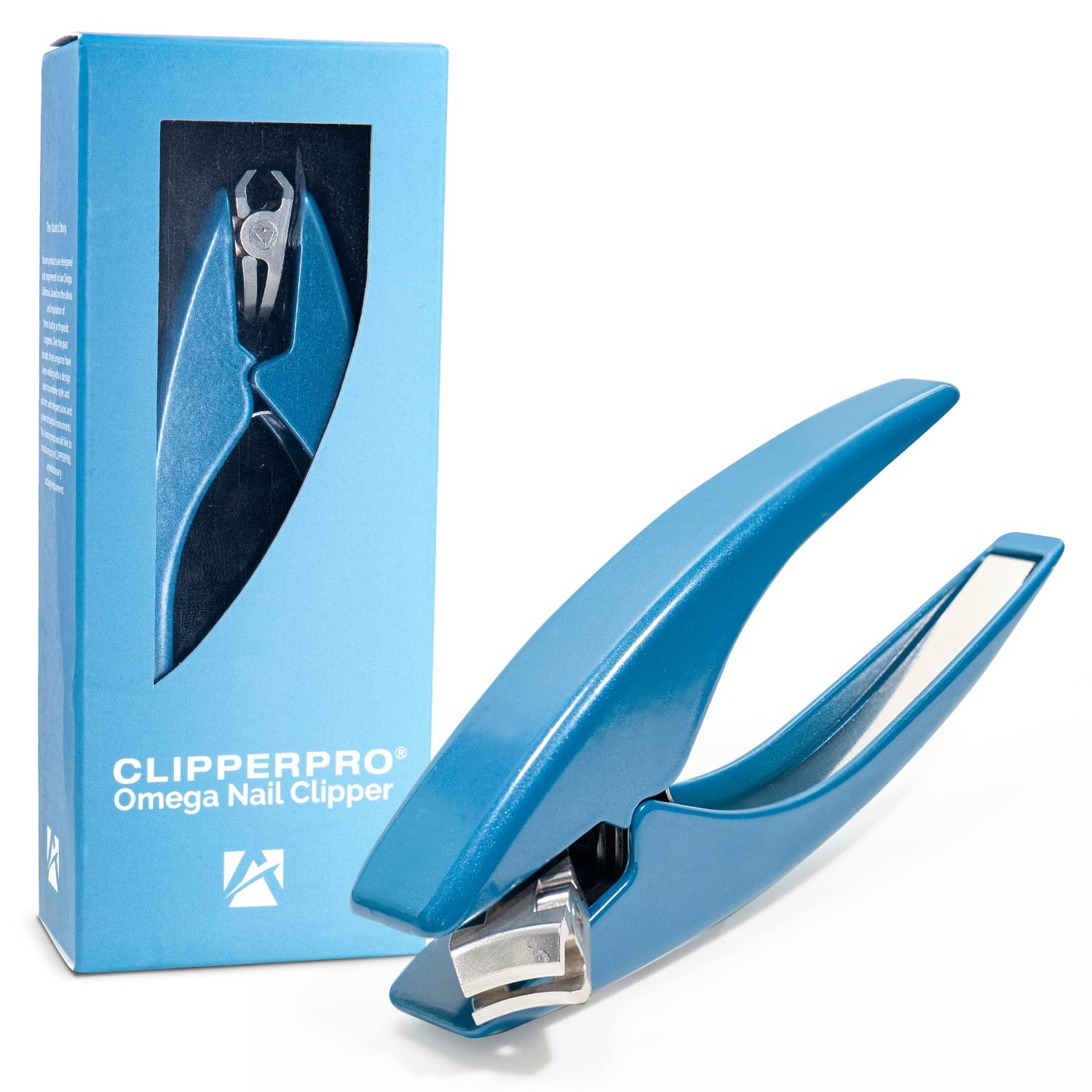 Clipperpro Omega Select Fingernail Clipper - Ergonomic Large Nail Clippers  for Women & Men