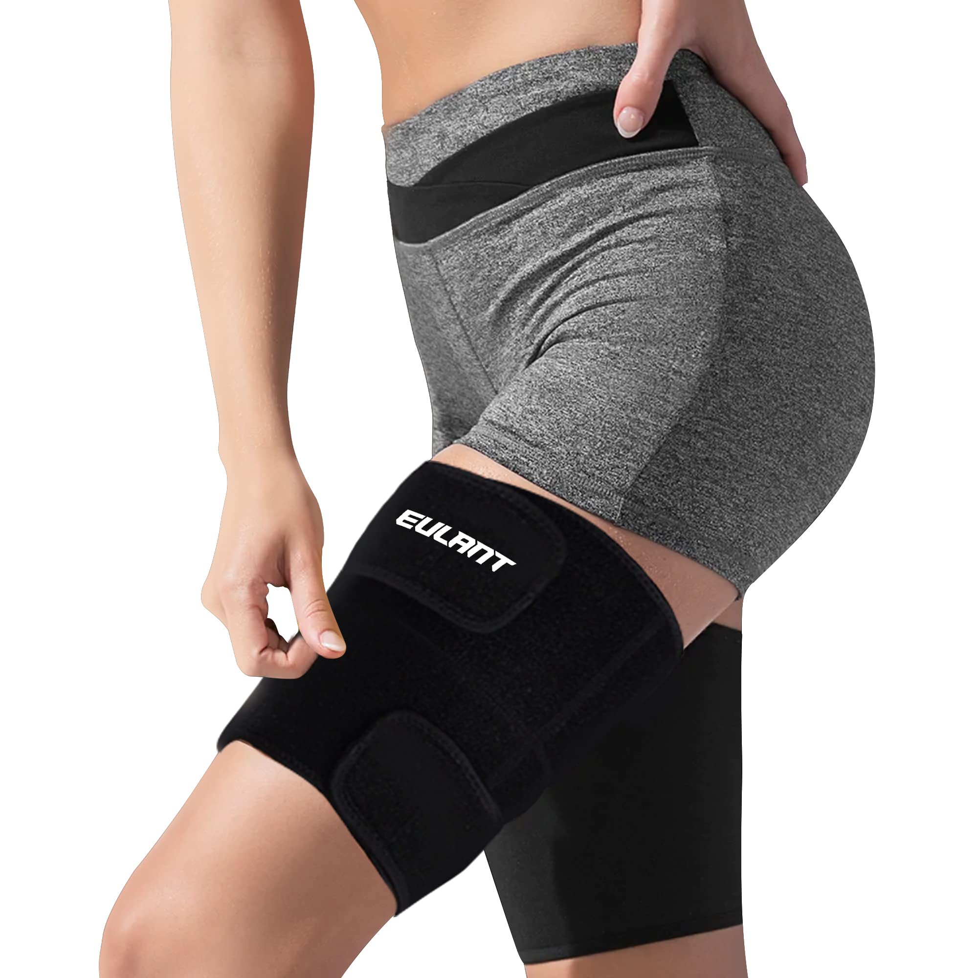 Hamstring Compression Sleeve, Thigh Brace Support with Anti-Slip