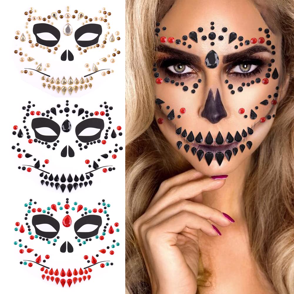 Kids Halloween Accessories, Jewel Face Stickers