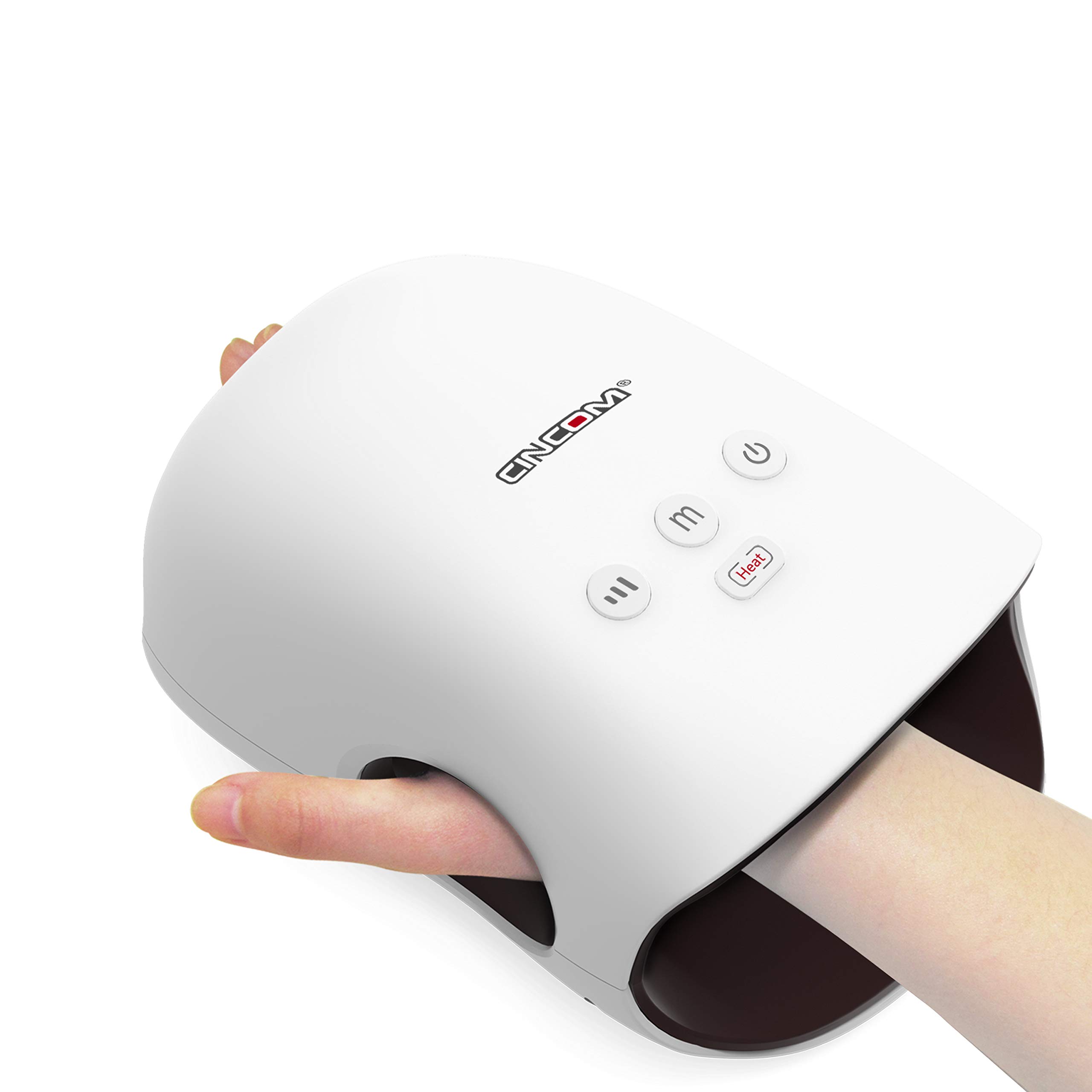 Tzumi SLF Cordless Heated Variable Mode Hand Massager - White