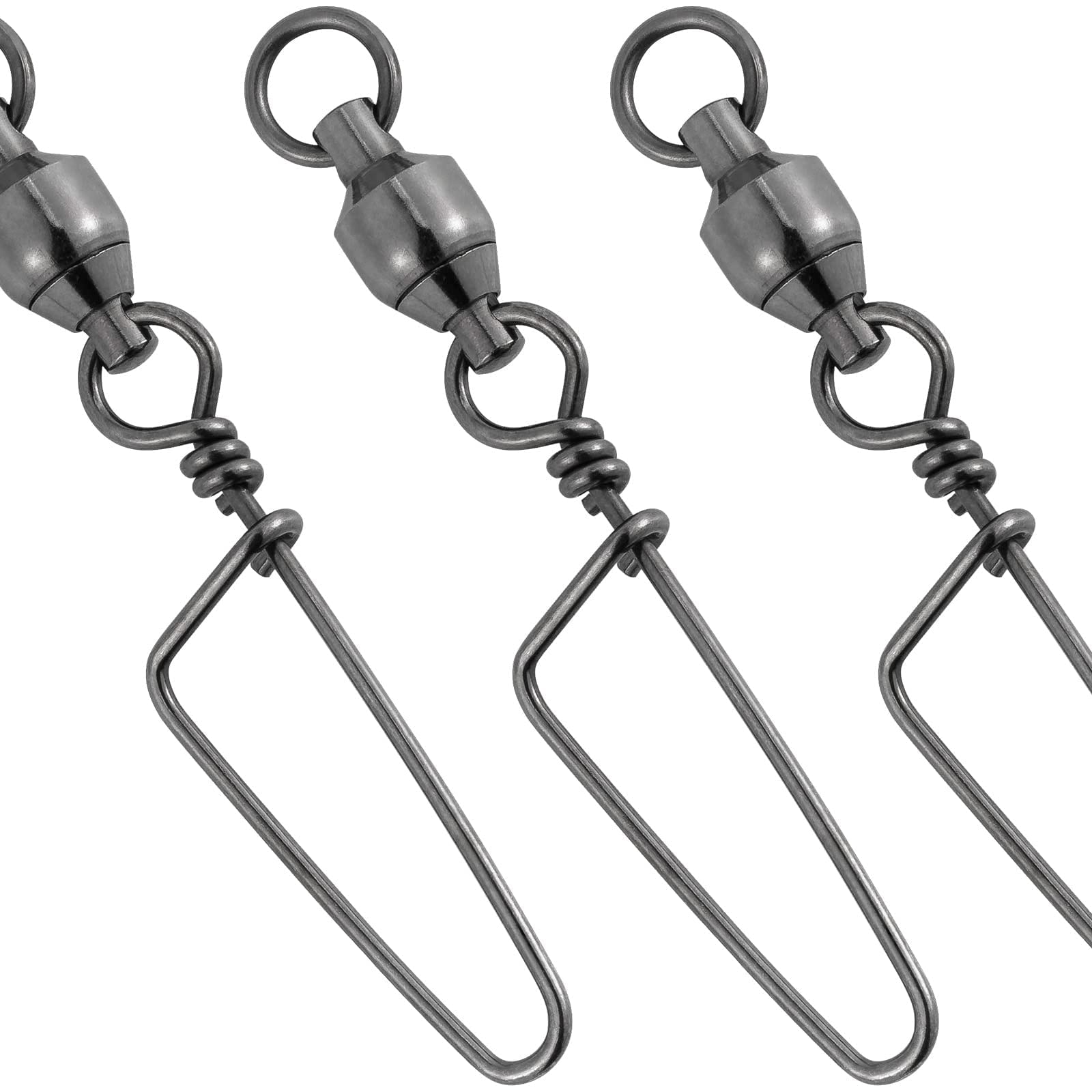 Dr.Fish Fishing Snap Swivels, Ball Bearing Swivels with Stainless