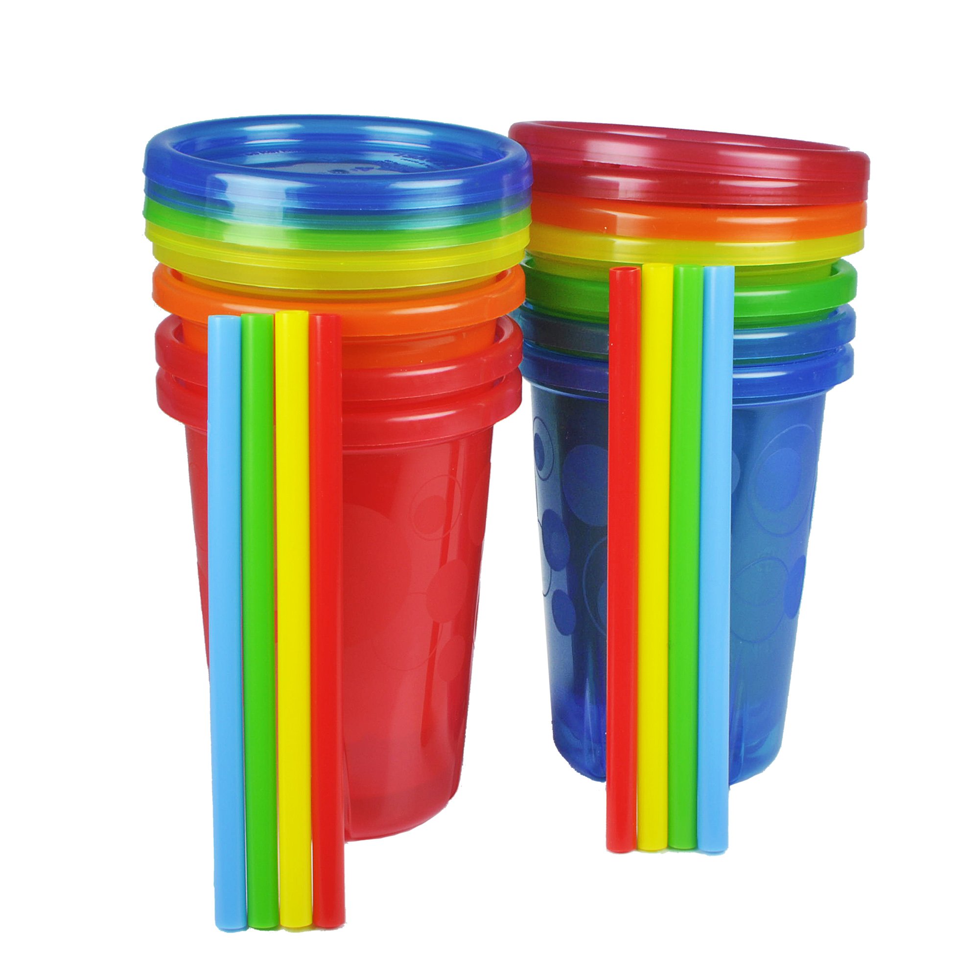 The First Years Take & Toss Straw Cup, Boy, 10 oz, Multicolor, 4 Count