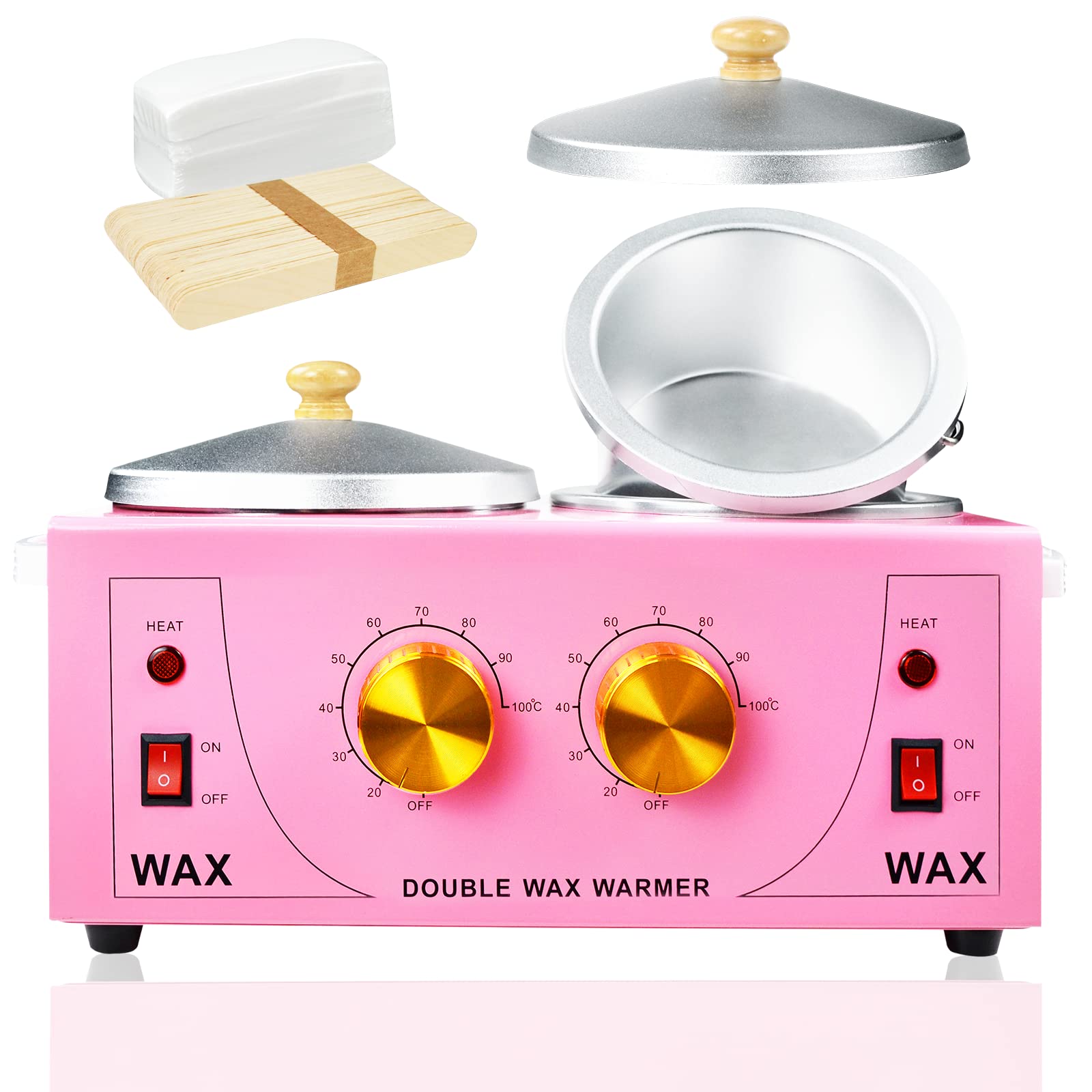 Double Wax Warmer Electric Wax Warmer Professional Machine for Hair  Removal, Wax Heater for Paraffin Facial